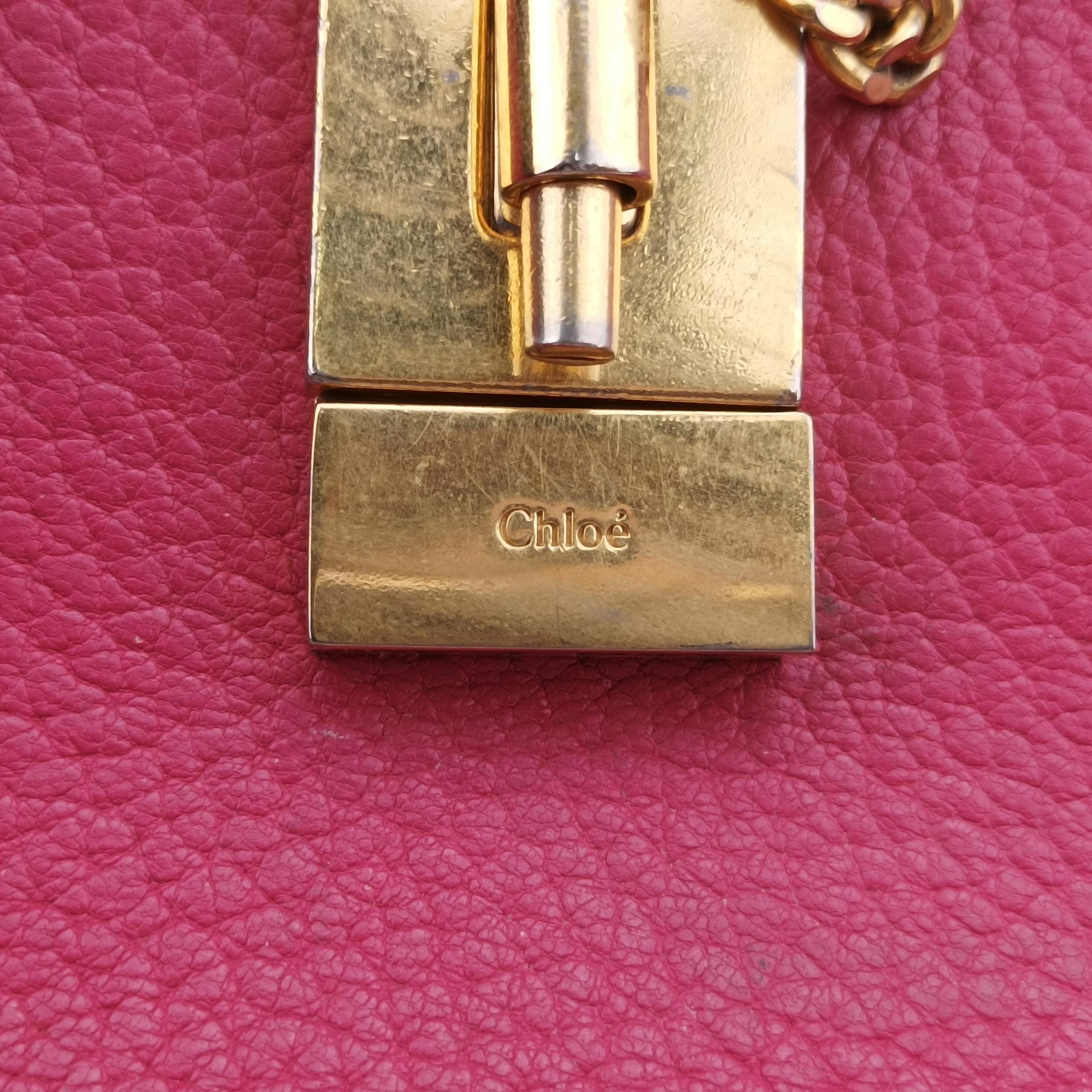 Pre-owned Chloe DREW Pink Leather  shoulderbag | stylenewstar