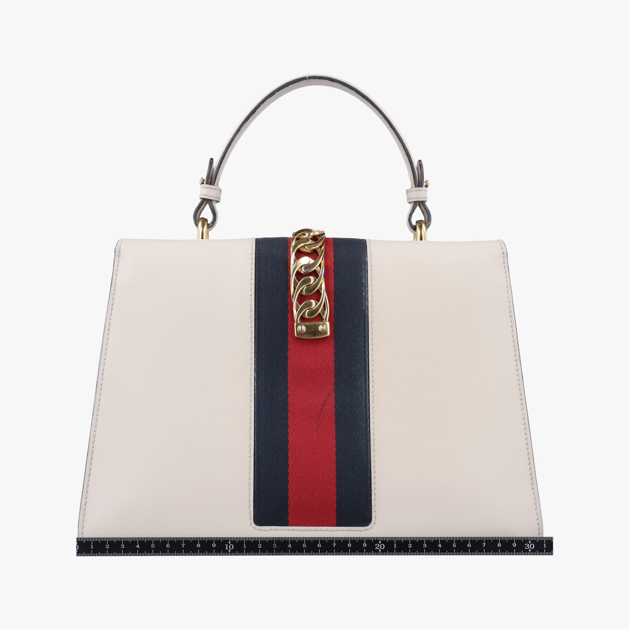 Secondhand Gucci Sylvie White Leather 431665 handbag | stylenewstar