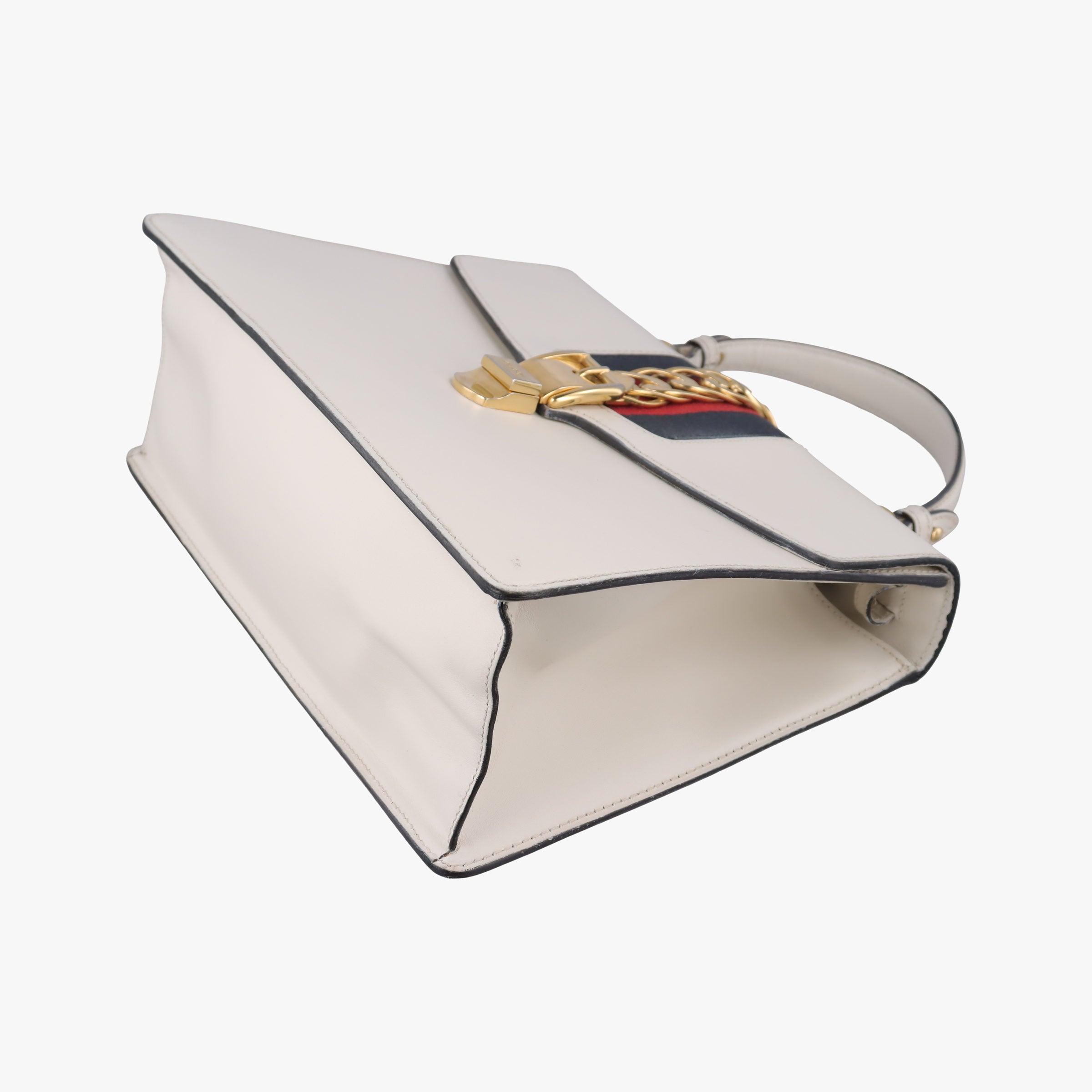 Secondhand Gucci Sylvie White Leather 431665 handbag | stylenewstar