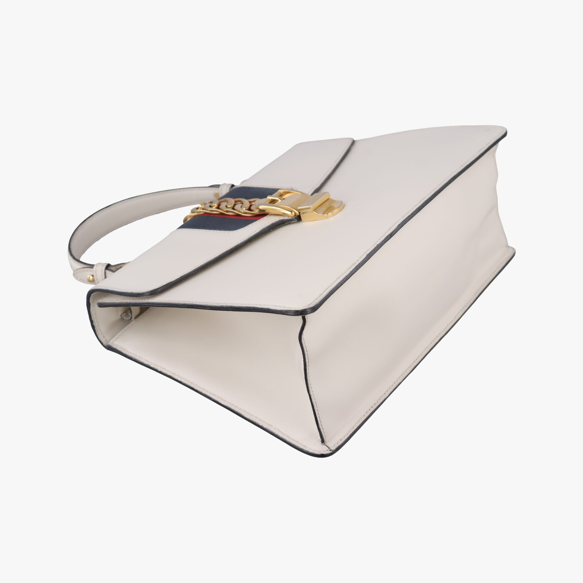 Secondhand Gucci Sylvie White Leather 431665 handbag | stylenewstar