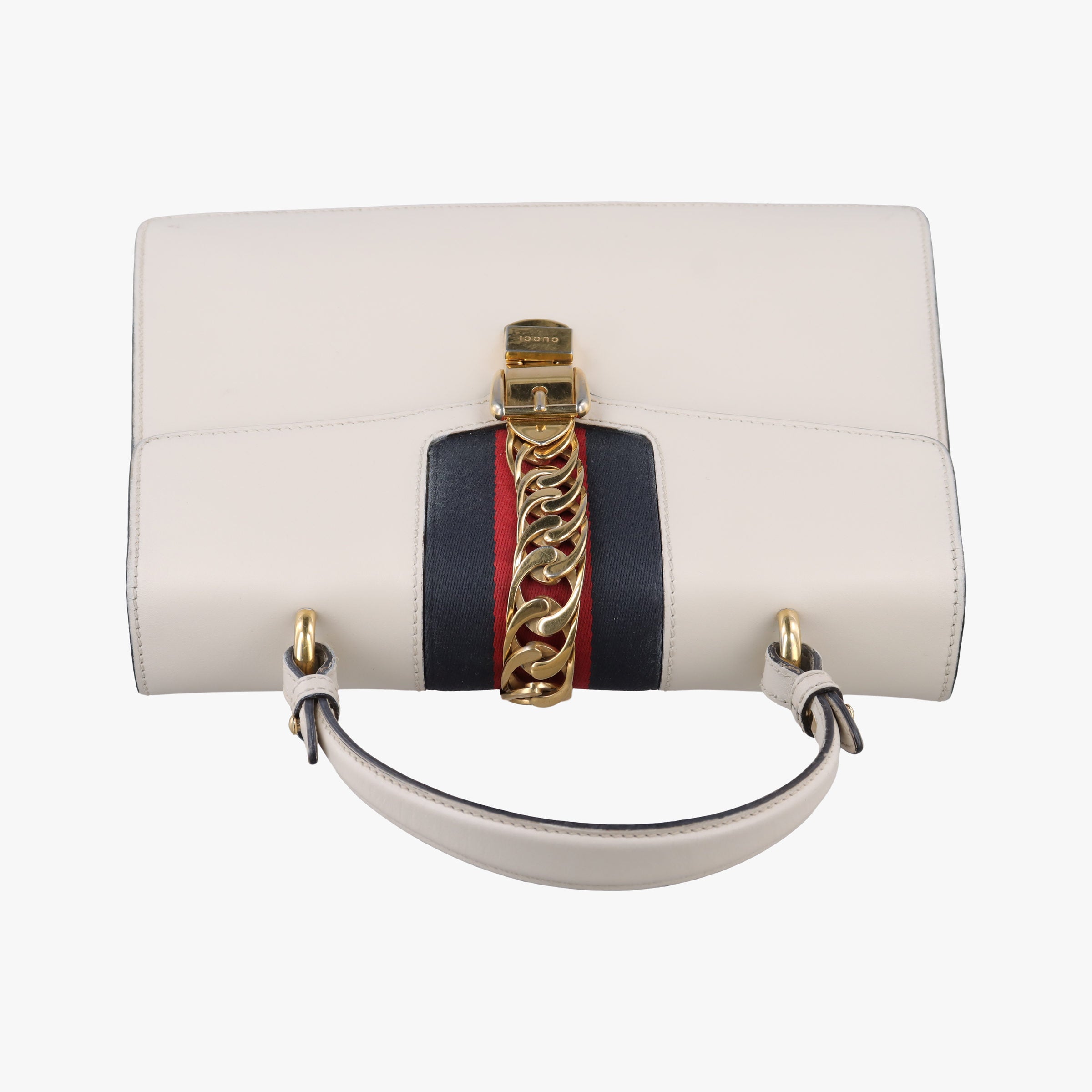 Secondhand Gucci Sylvie White Leather 431665 handbag | stylenewstar