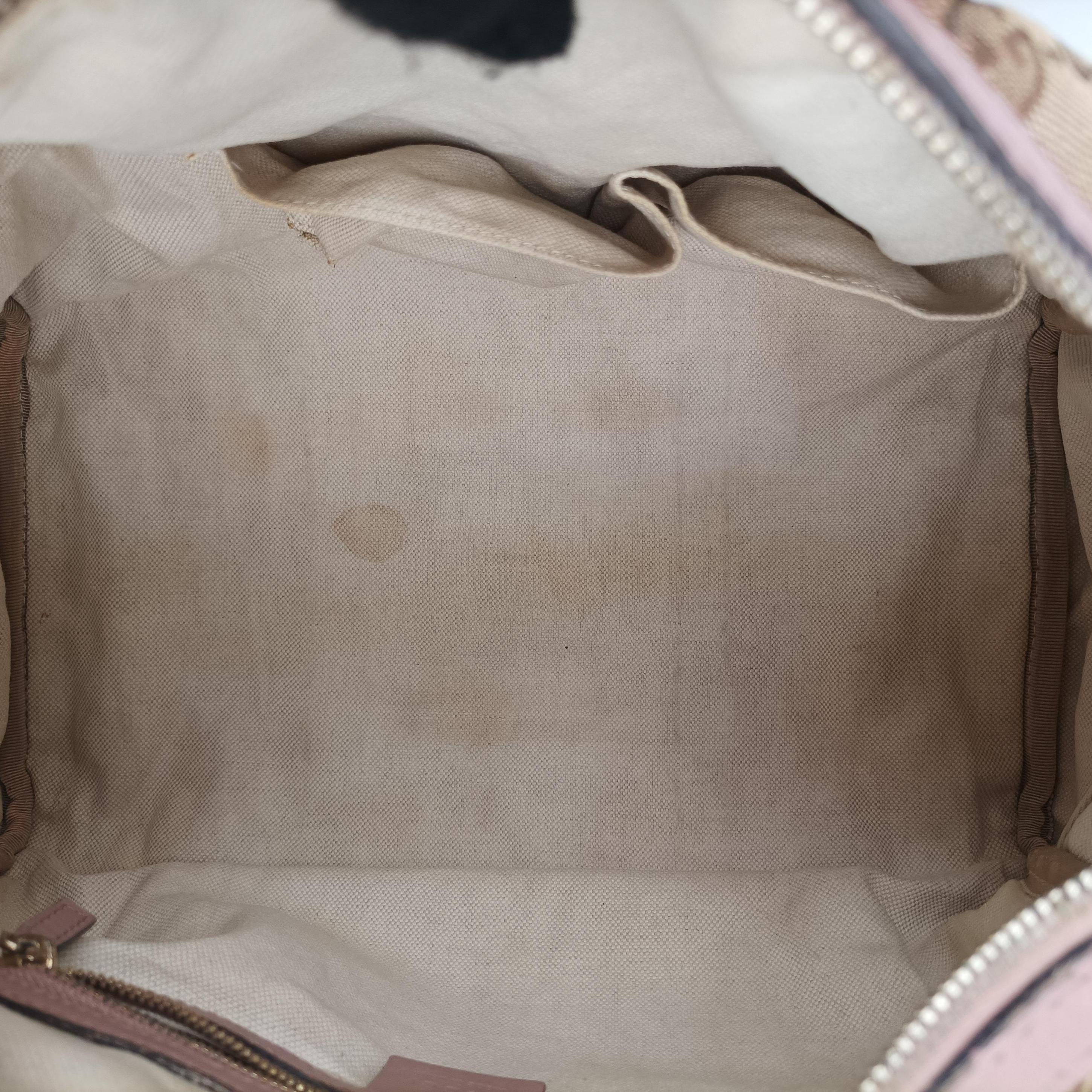 Vintage Gucci Sherry Line beige×pink canvas×leather 247205 bostonbag | stylenewstar