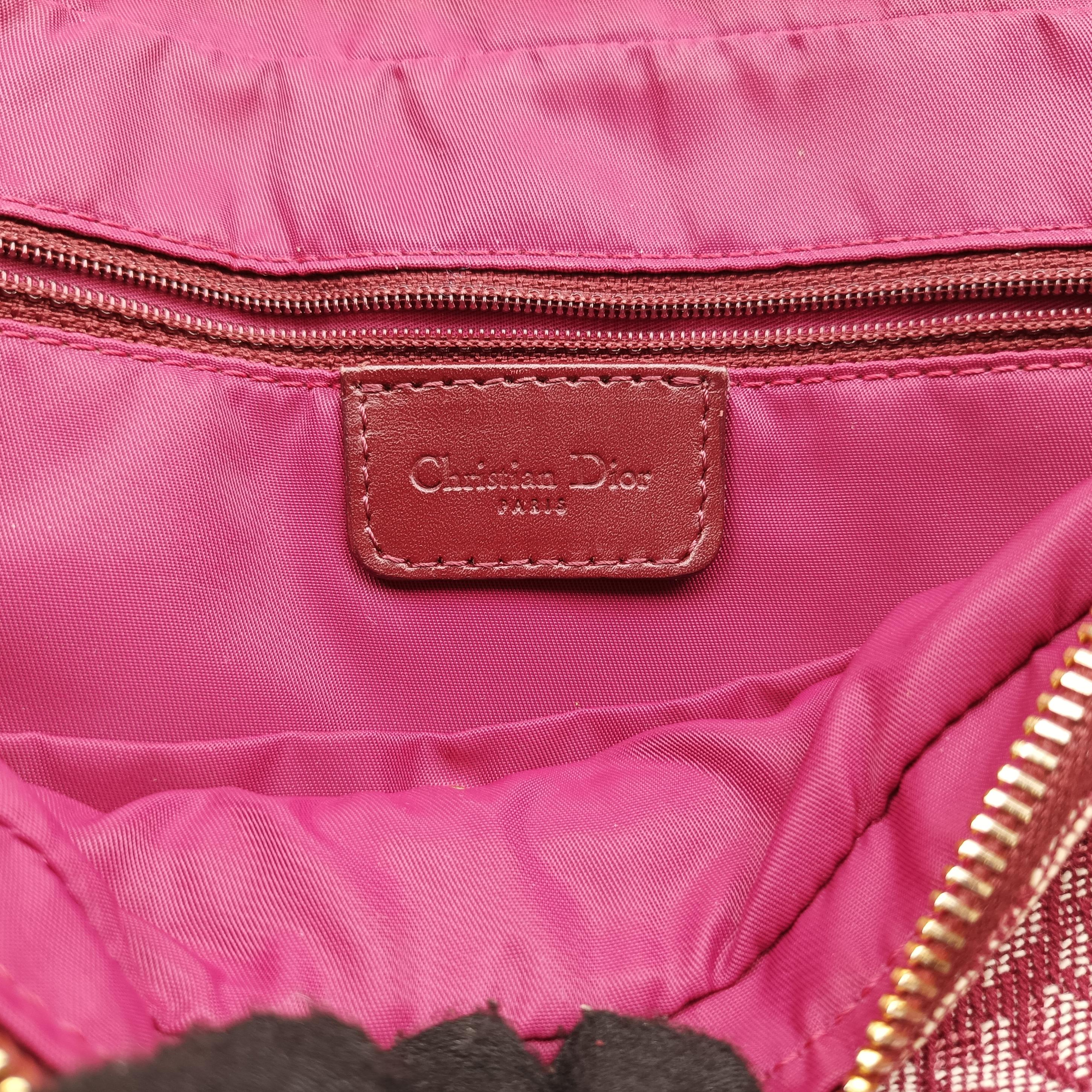 Secondhand Christian Dior Trotter Red jacquard  shoulderbag | stylenewstar