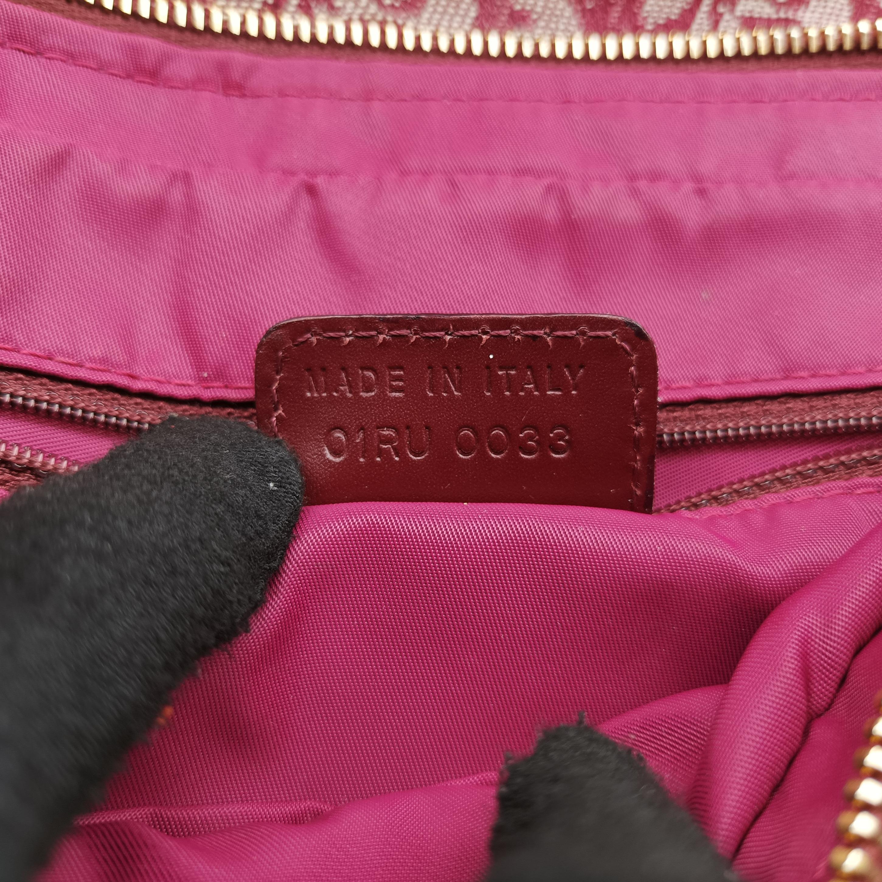 Secondhand Christian Dior Trotter Red jacquard  shoulderbag | stylenewstar