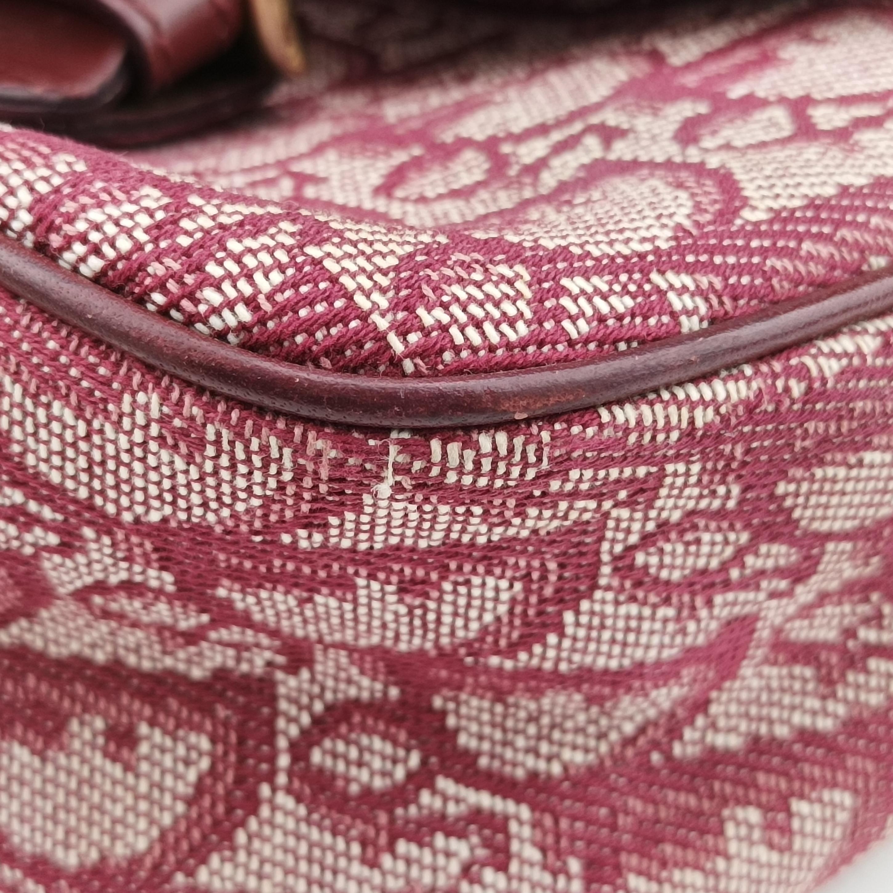 Secondhand Christian Dior Trotter Red jacquard  shoulderbag | stylenewstar