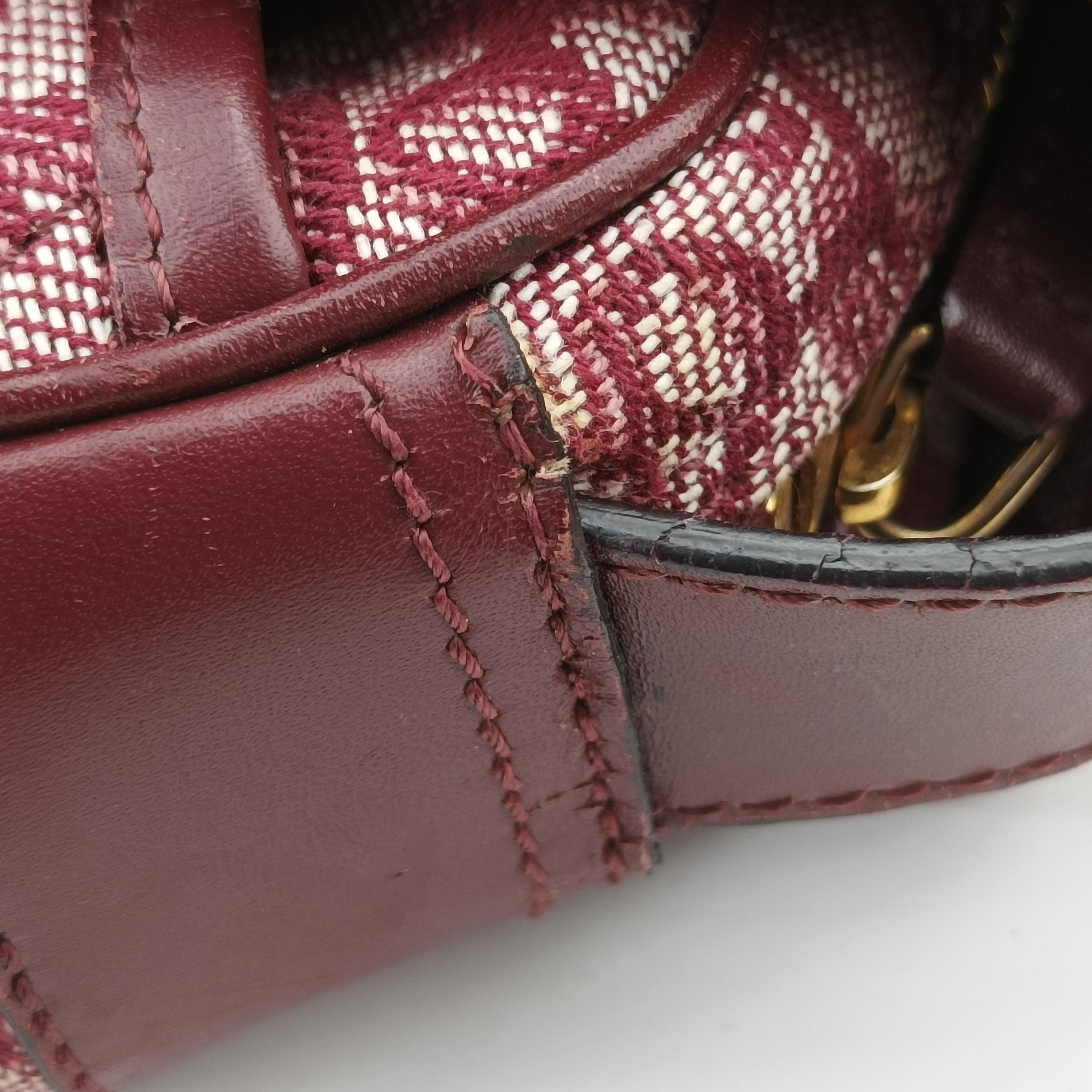 Secondhand Christian Dior Trotter Red jacquard  shoulderbag | stylenewstar