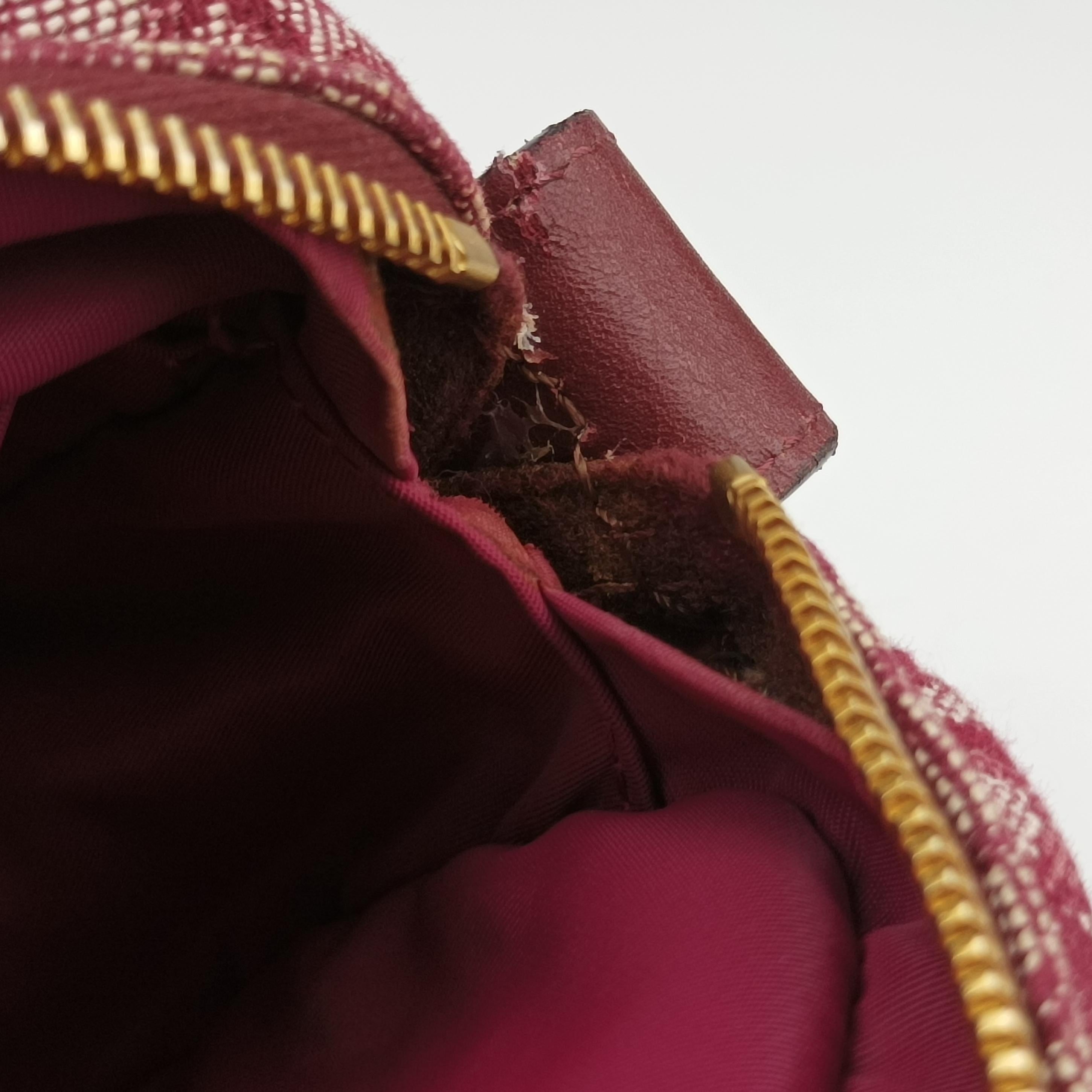 Secondhand Christian Dior Trotter Red jacquard  shoulderbag | stylenewstar