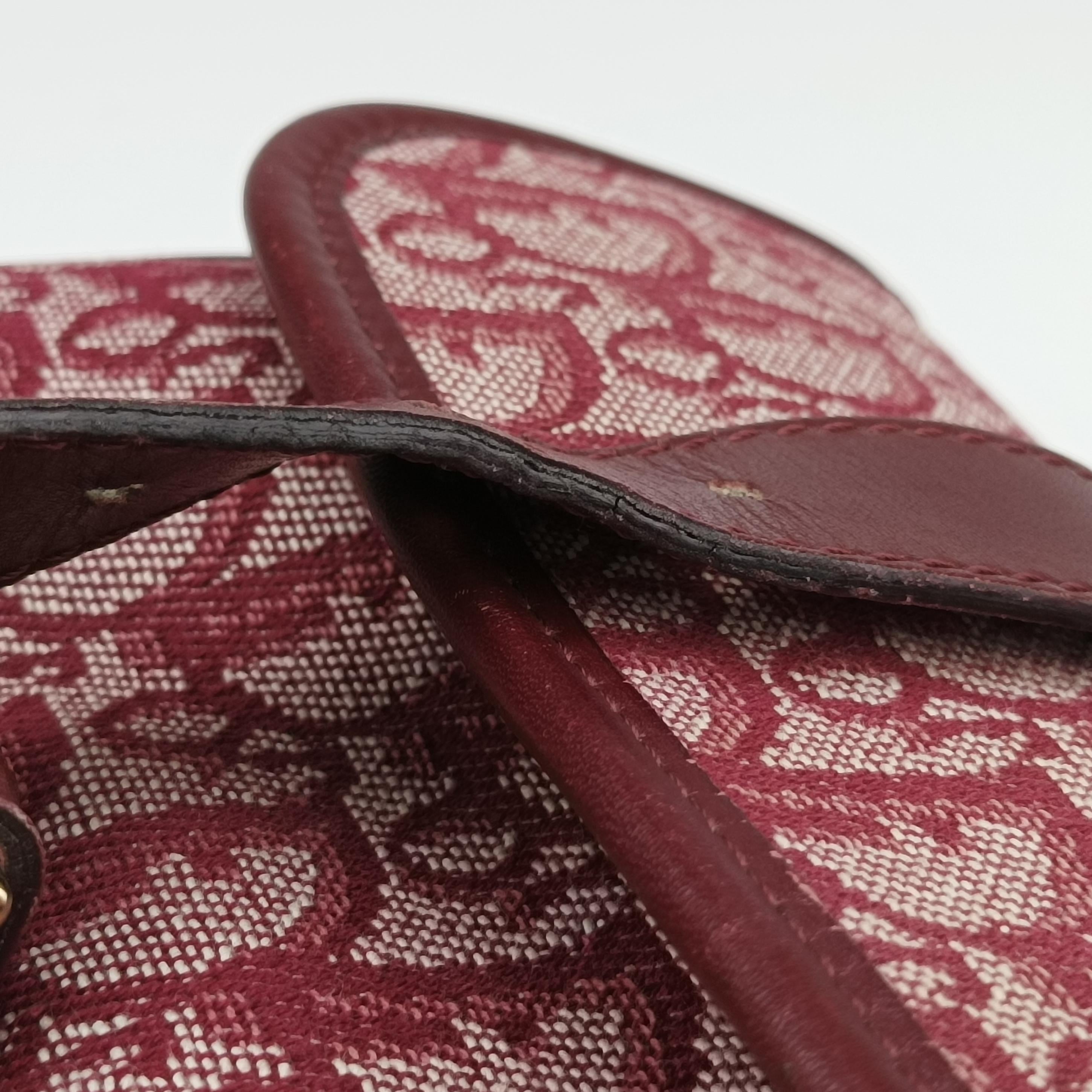 Secondhand Christian Dior Trotter Red jacquard  shoulderbag | stylenewstar