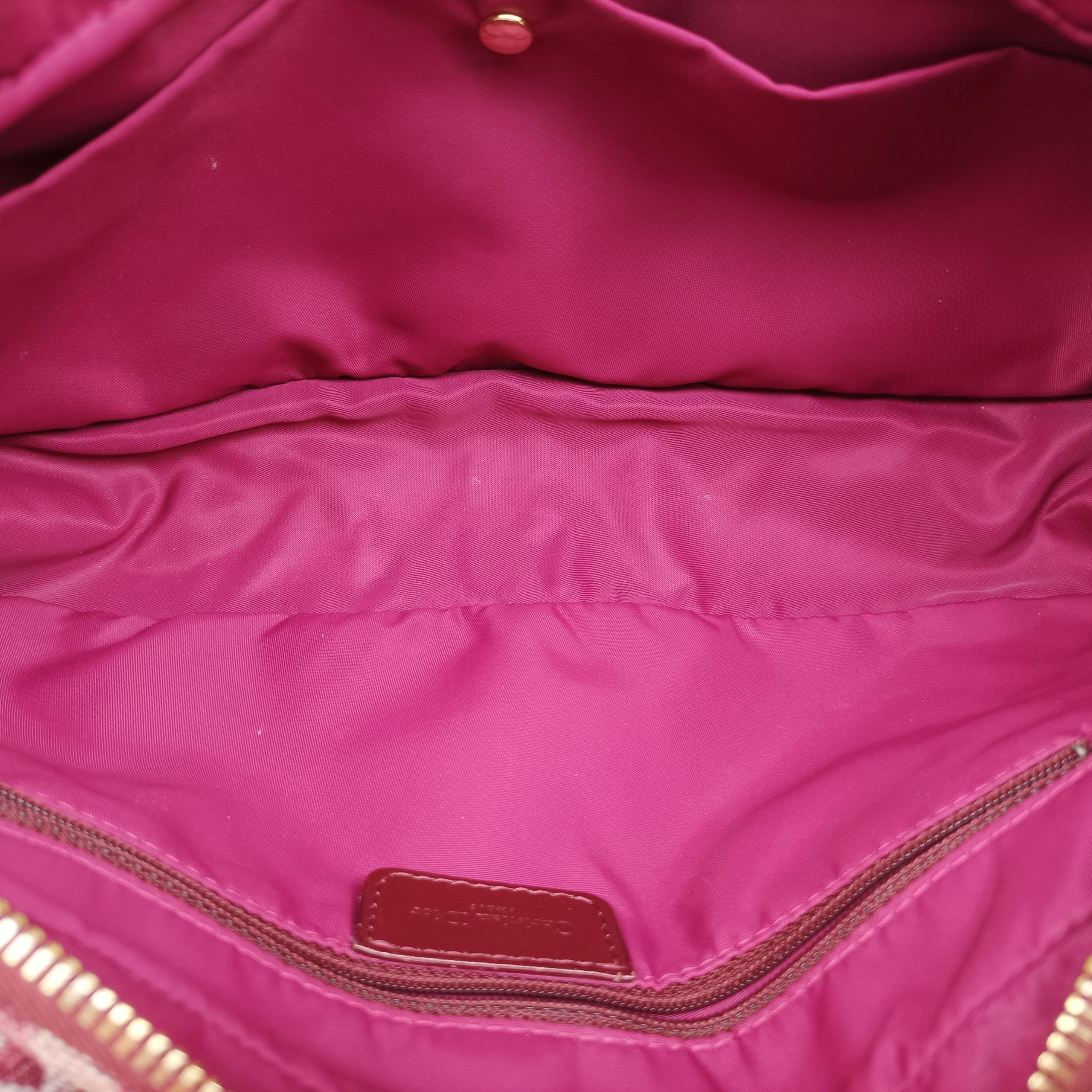 Secondhand Christian Dior Trotter Red jacquard  shoulderbag | stylenewstar