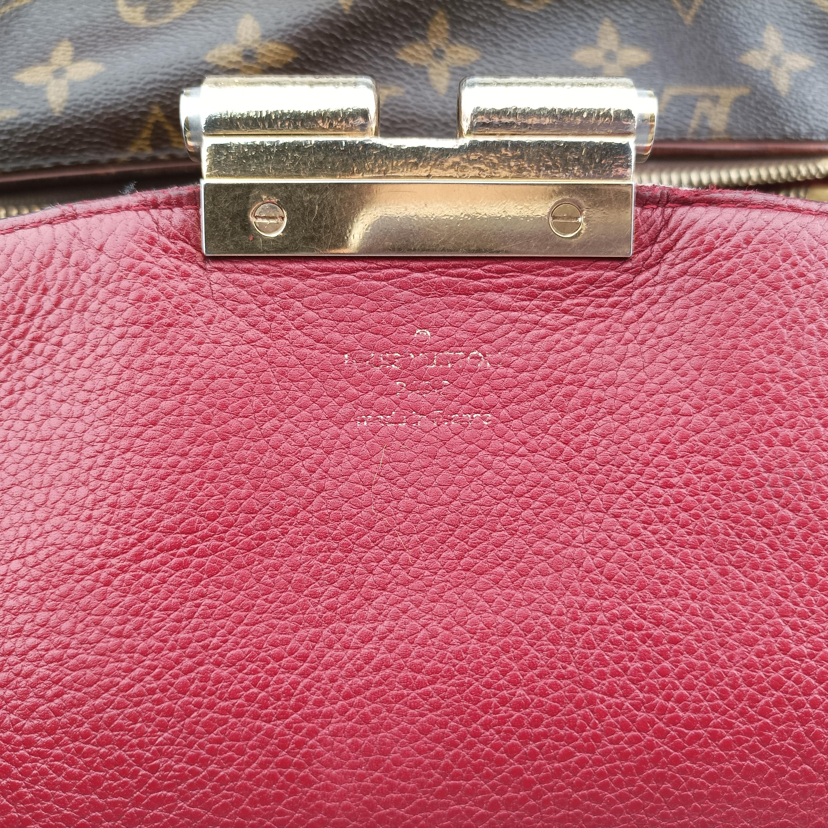 Pre-owned Louis Vuitton OLYMPE brown×AURORE Monogram Canvas×calf leather M40816 shoulderbag | stylenewstar