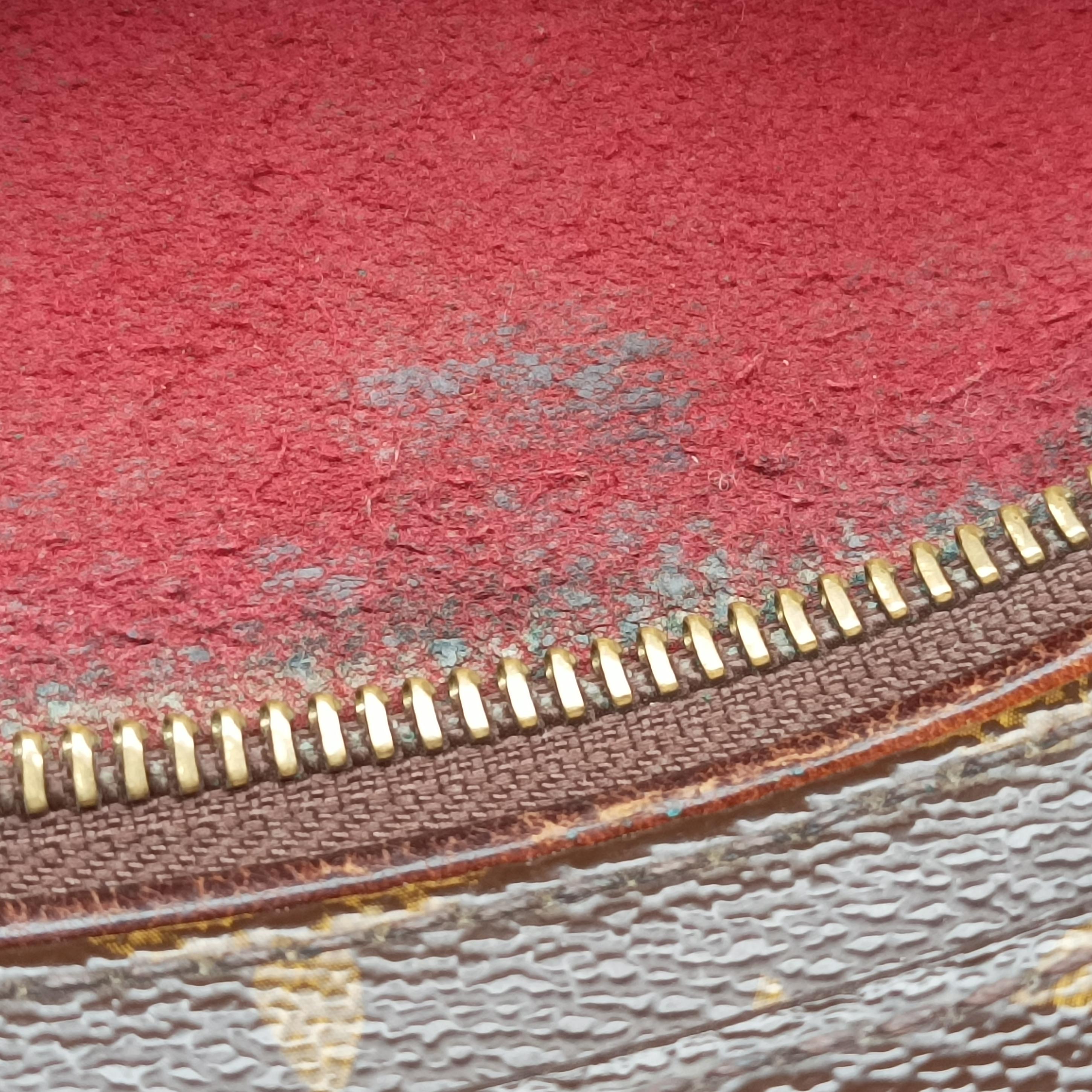 Pre-owned Louis Vuitton OLYMPE brown×AURORE Monogram Canvas×calf leather M40816 shoulderbag | stylenewstar