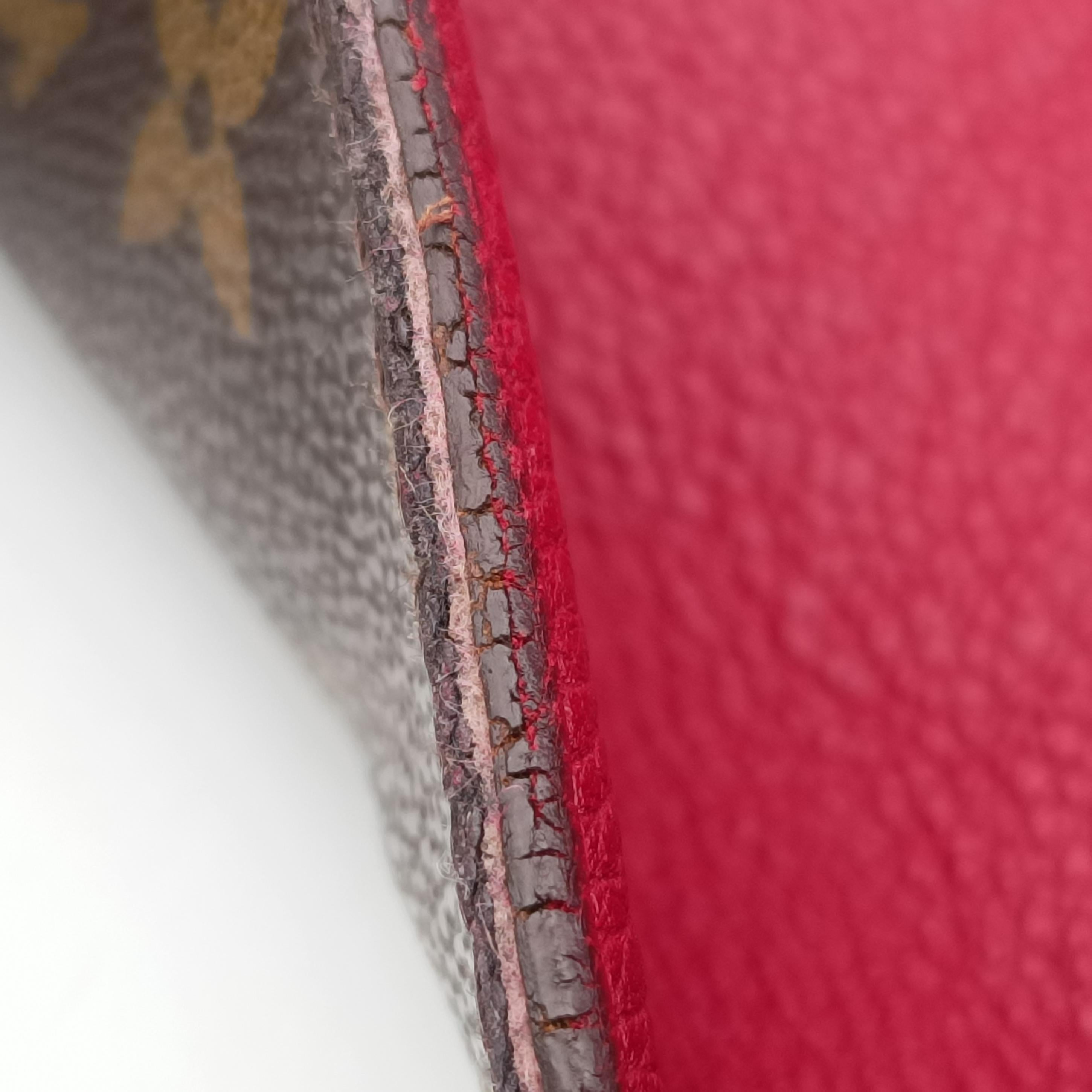 Pre-owned Louis Vuitton OLYMPE brown×AURORE Monogram Canvas×calf leather M40816 shoulderbag | stylenewstar