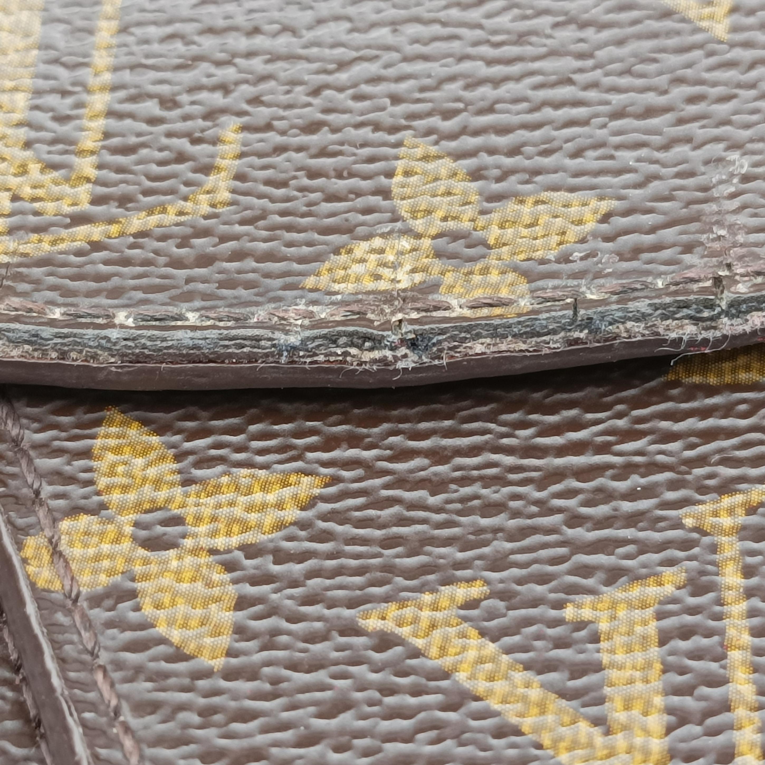 Pre-owned Louis Vuitton OLYMPE brown×AURORE Monogram Canvas×calf leather M40816 shoulderbag | stylenewstar