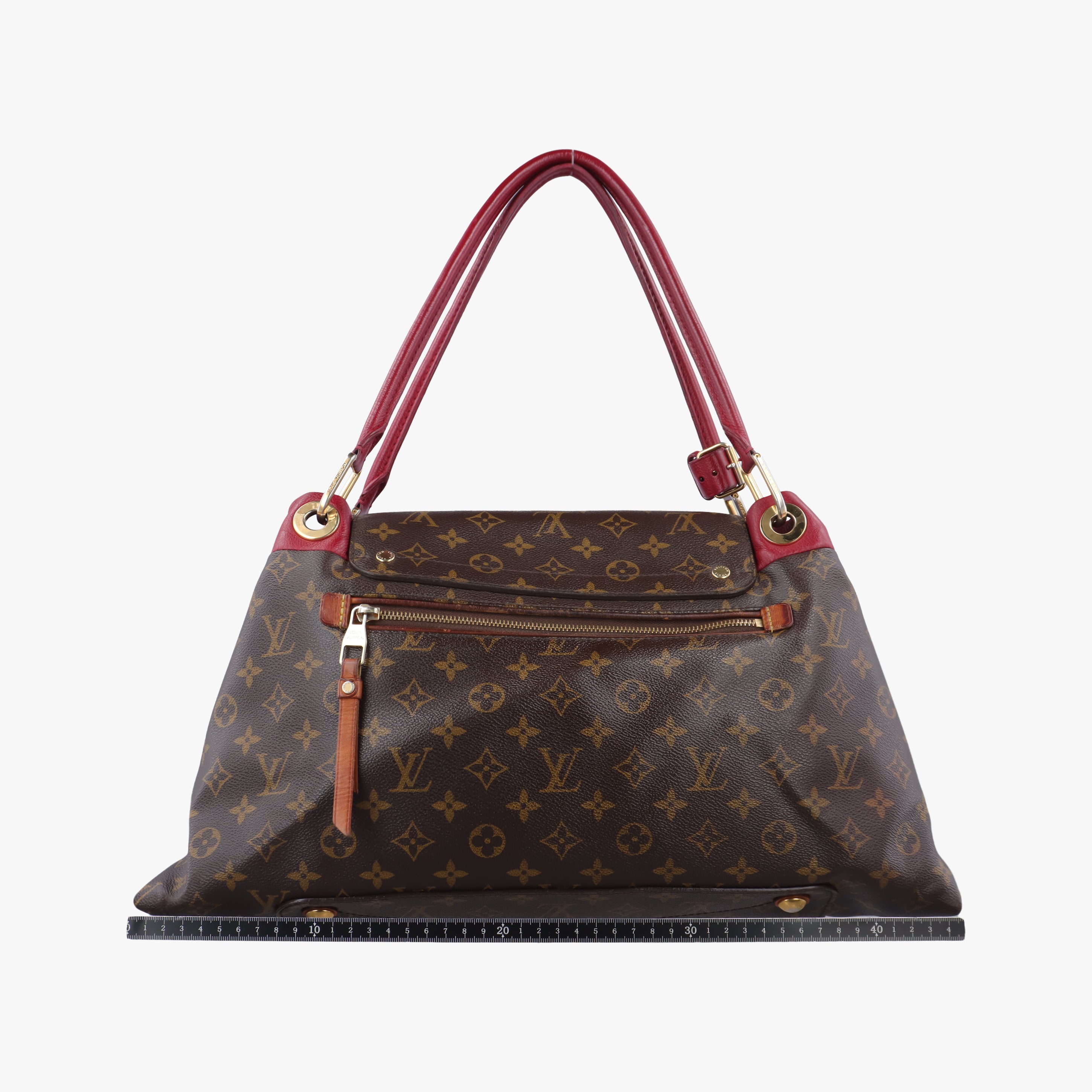 Pre-owned Louis Vuitton OLYMPE brown×AURORE Monogram Canvas×calf leather M40816 shoulderbag | stylenewstar