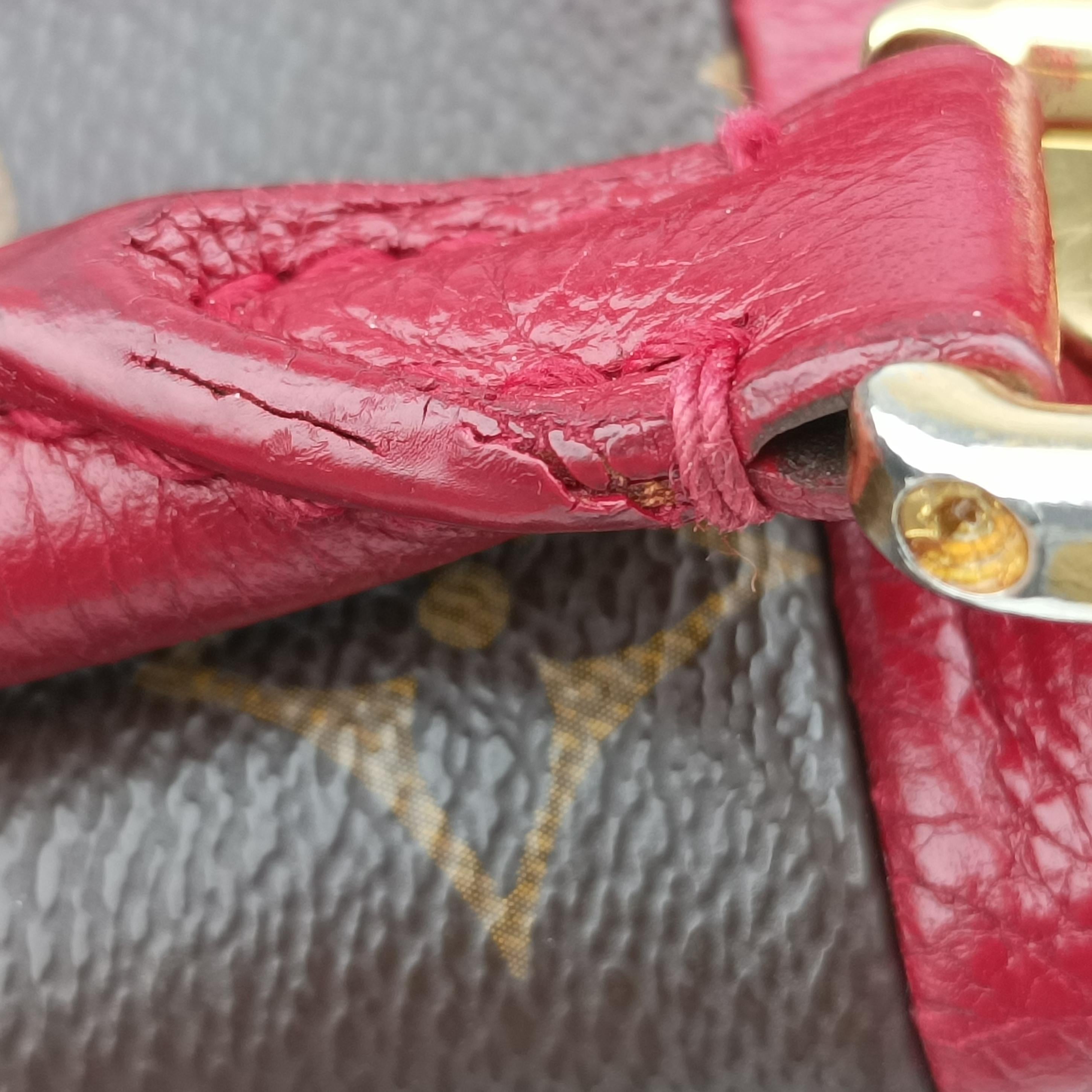 Pre-owned Louis Vuitton OLYMPE brown×AURORE Monogram Canvas×calf leather M40816 shoulderbag | stylenewstar