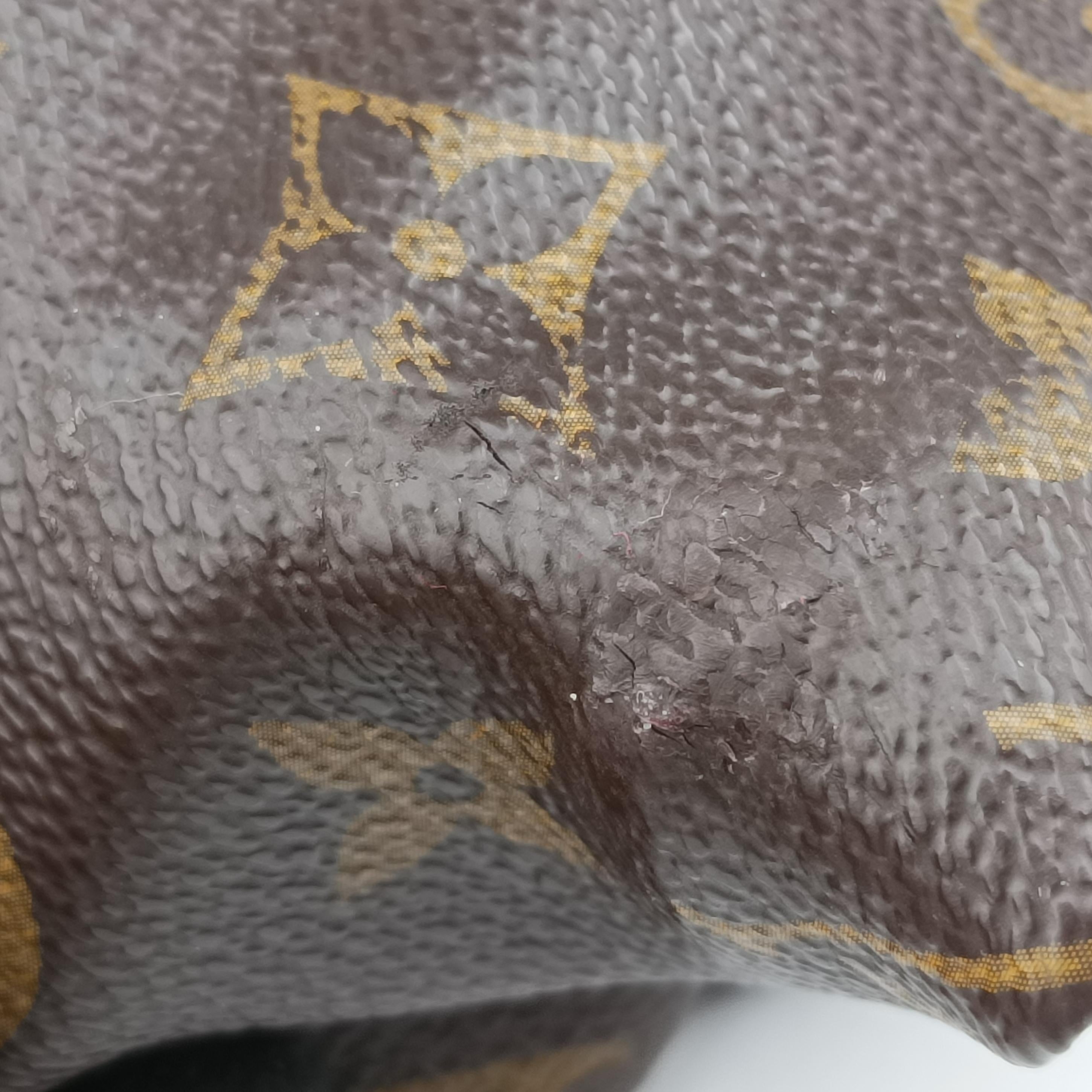 Pre-owned Louis Vuitton OLYMPE brown×AURORE Monogram Canvas×calf leather M40816 shoulderbag | stylenewstar