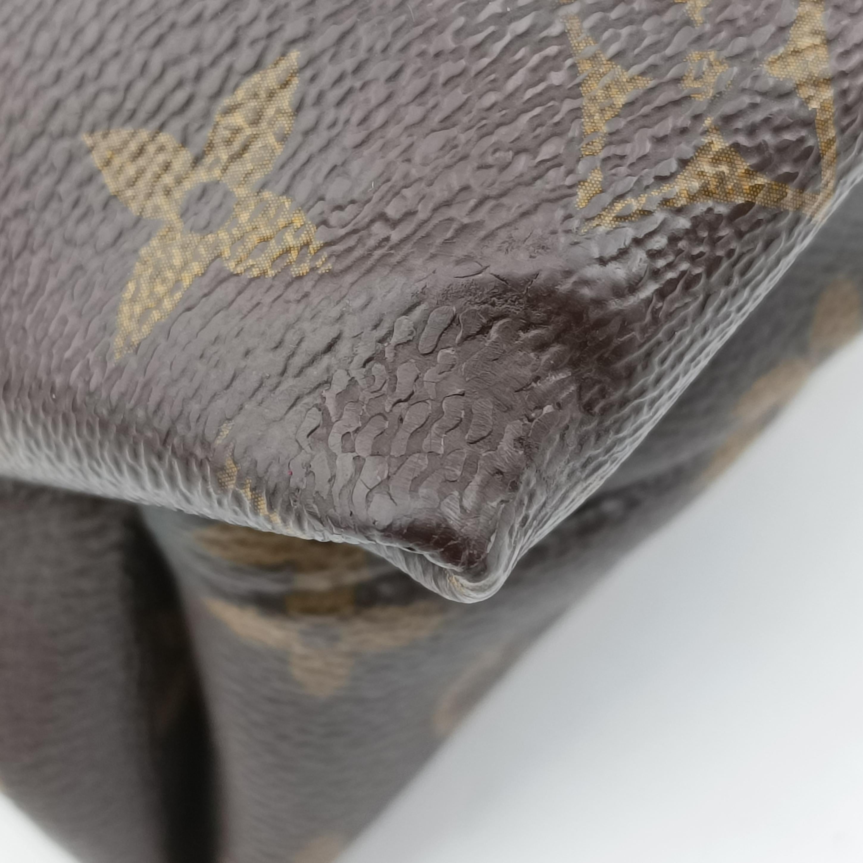 Pre-owned Louis Vuitton OLYMPE brown×AURORE Monogram Canvas×calf leather M40816 shoulderbag | stylenewstar