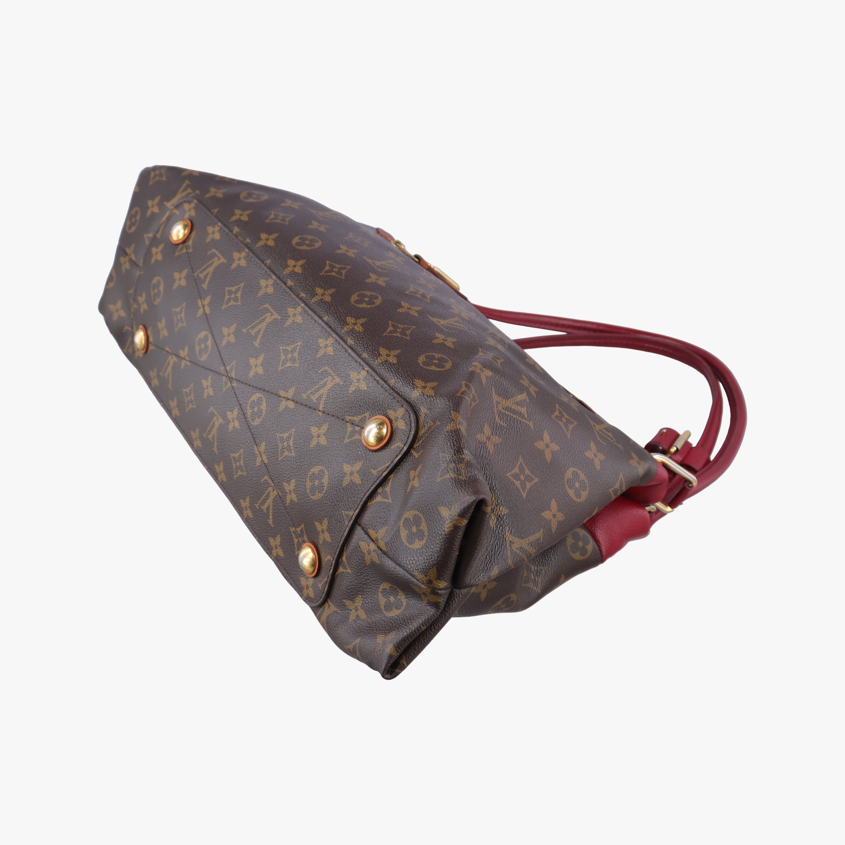 Pre-owned Louis Vuitton OLYMPE brown×AURORE Monogram Canvas×calf leather M40816 shoulderbag | stylenewstar