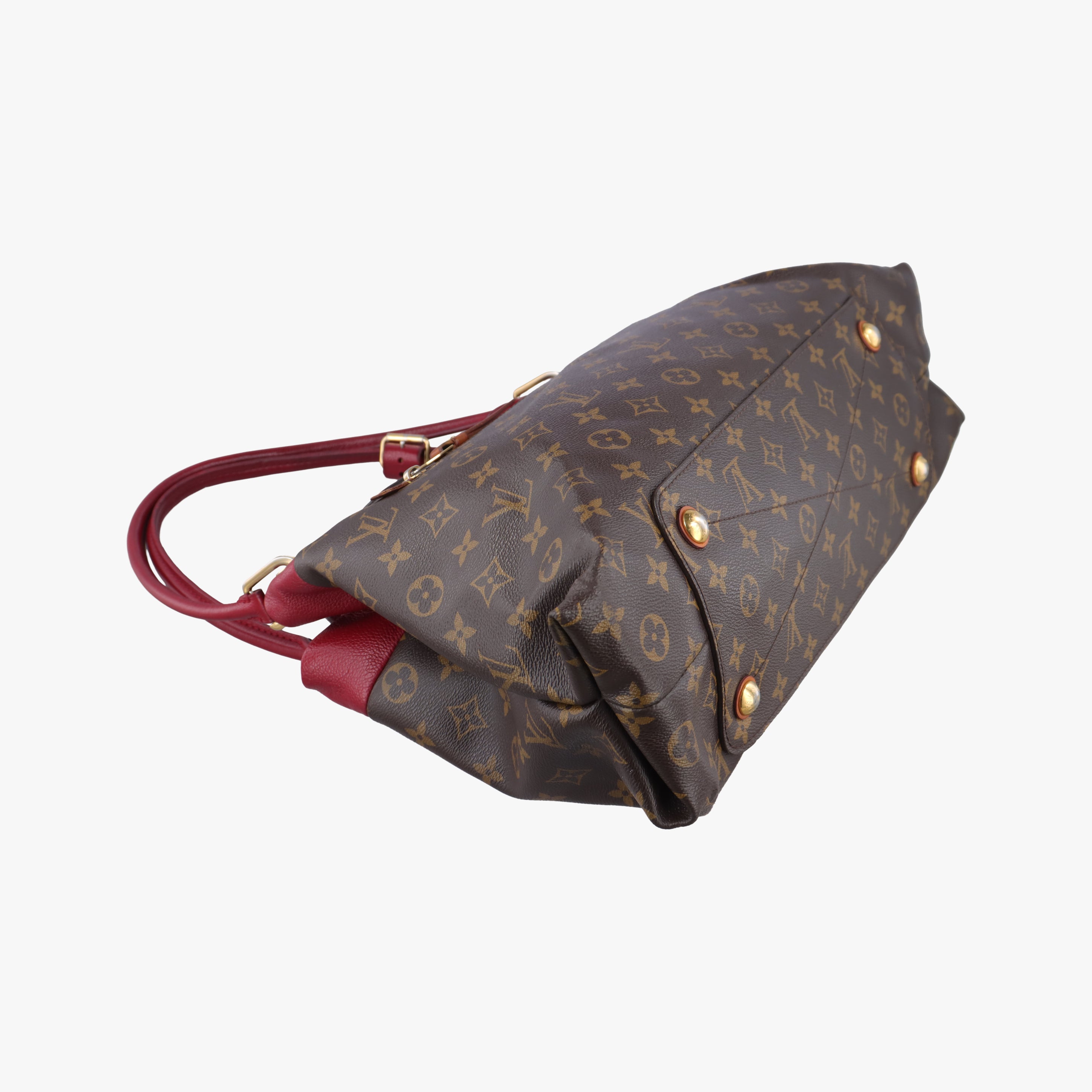 Pre-owned Louis Vuitton OLYMPE brown×AURORE Monogram Canvas×calf leather M40816 shoulderbag | stylenewstar