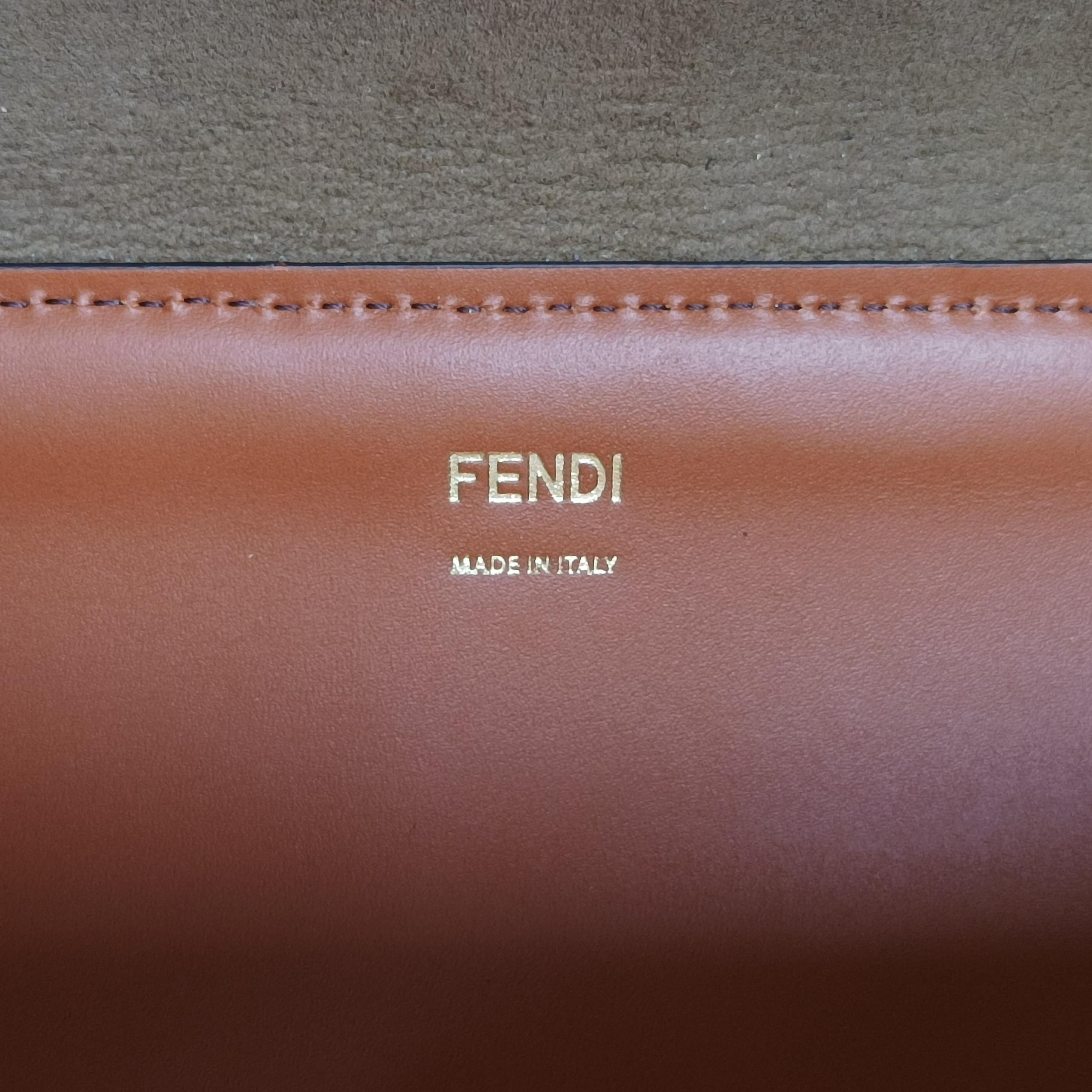 Pre-owned Fendi Sunshine Brown Leather 8BH372 handbag | stylenewstar