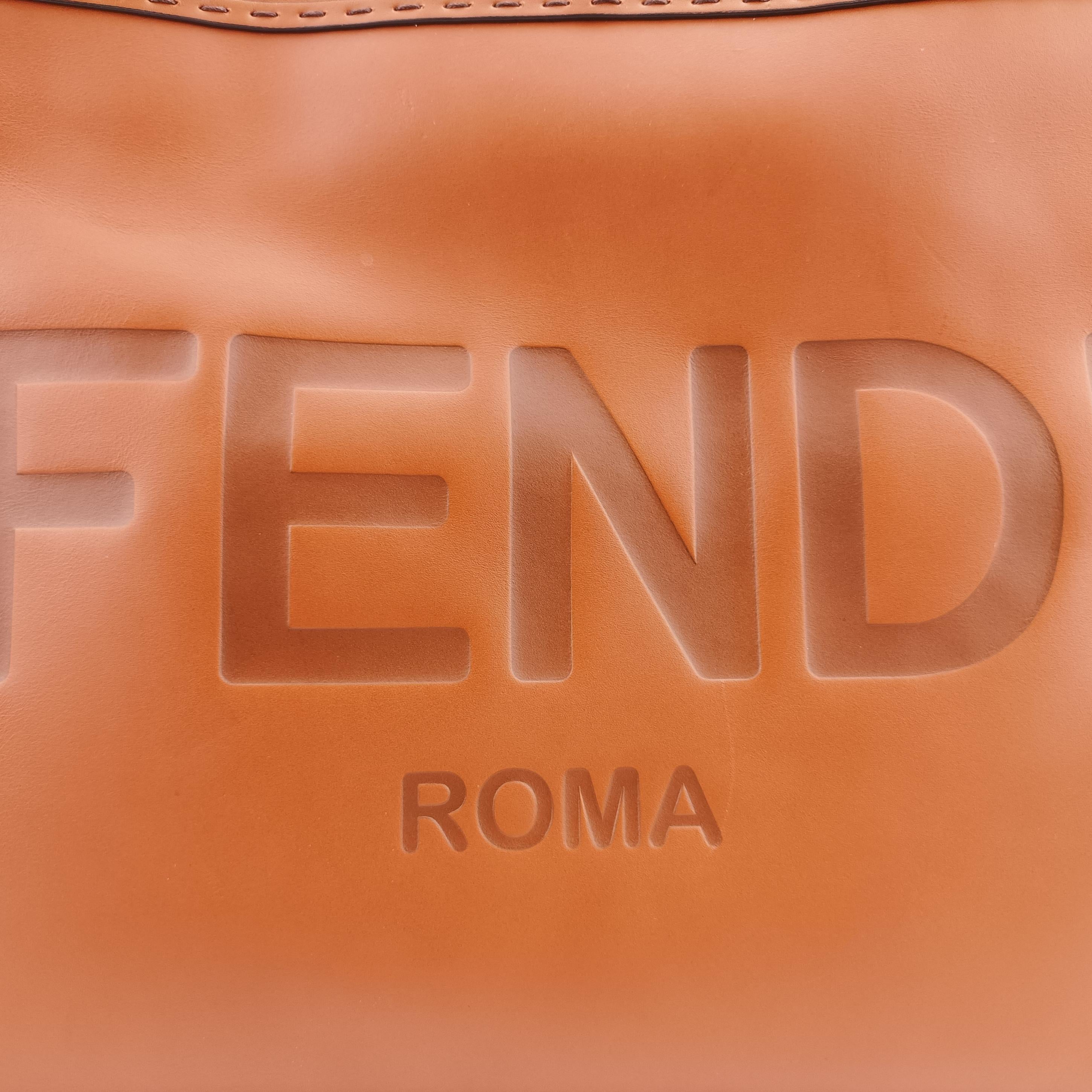 Pre-owned Fendi Sunshine Brown Leather 8BH372 handbag | stylenewstar