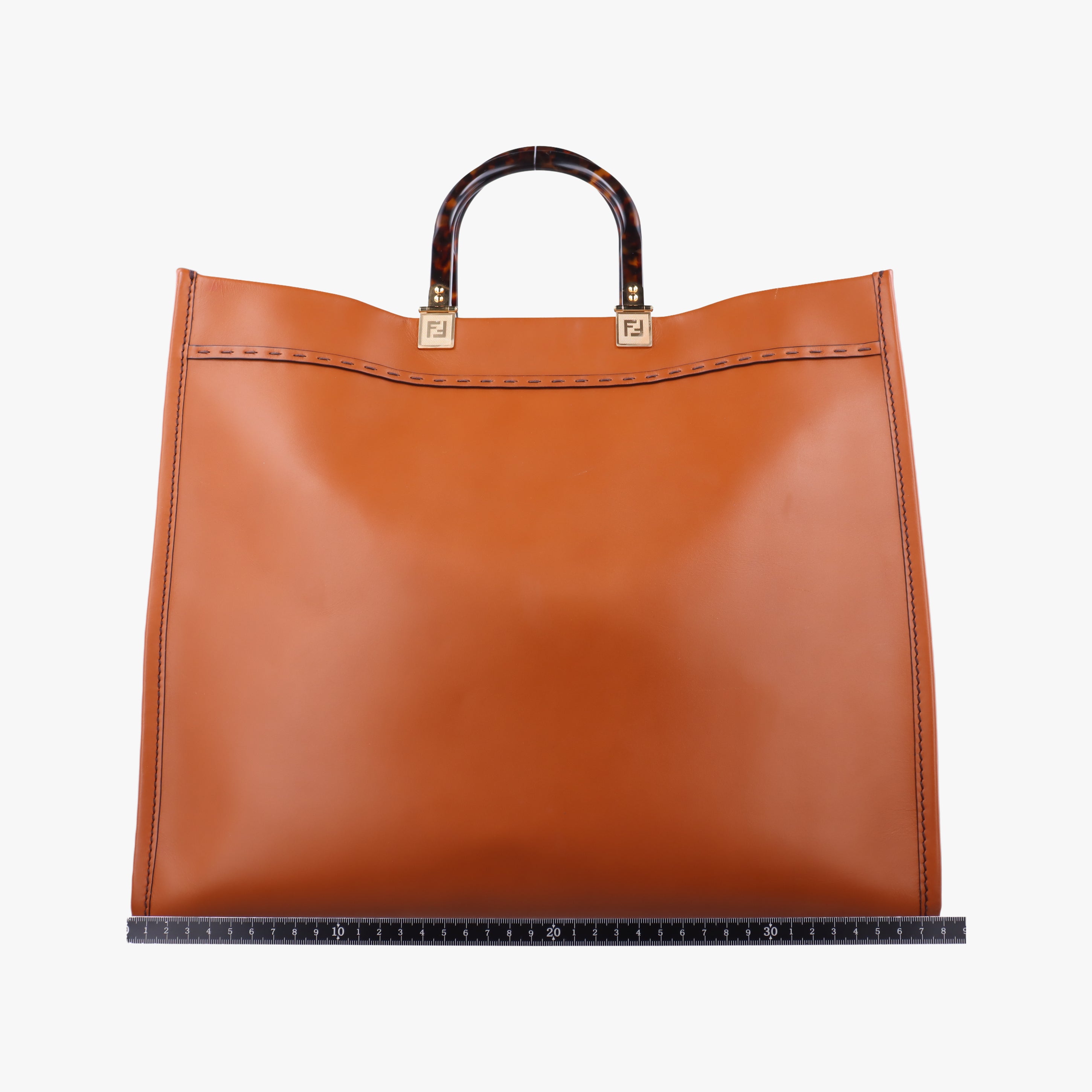 Pre-owned Fendi Sunshine Brown Leather 8BH372 handbag | stylenewstar