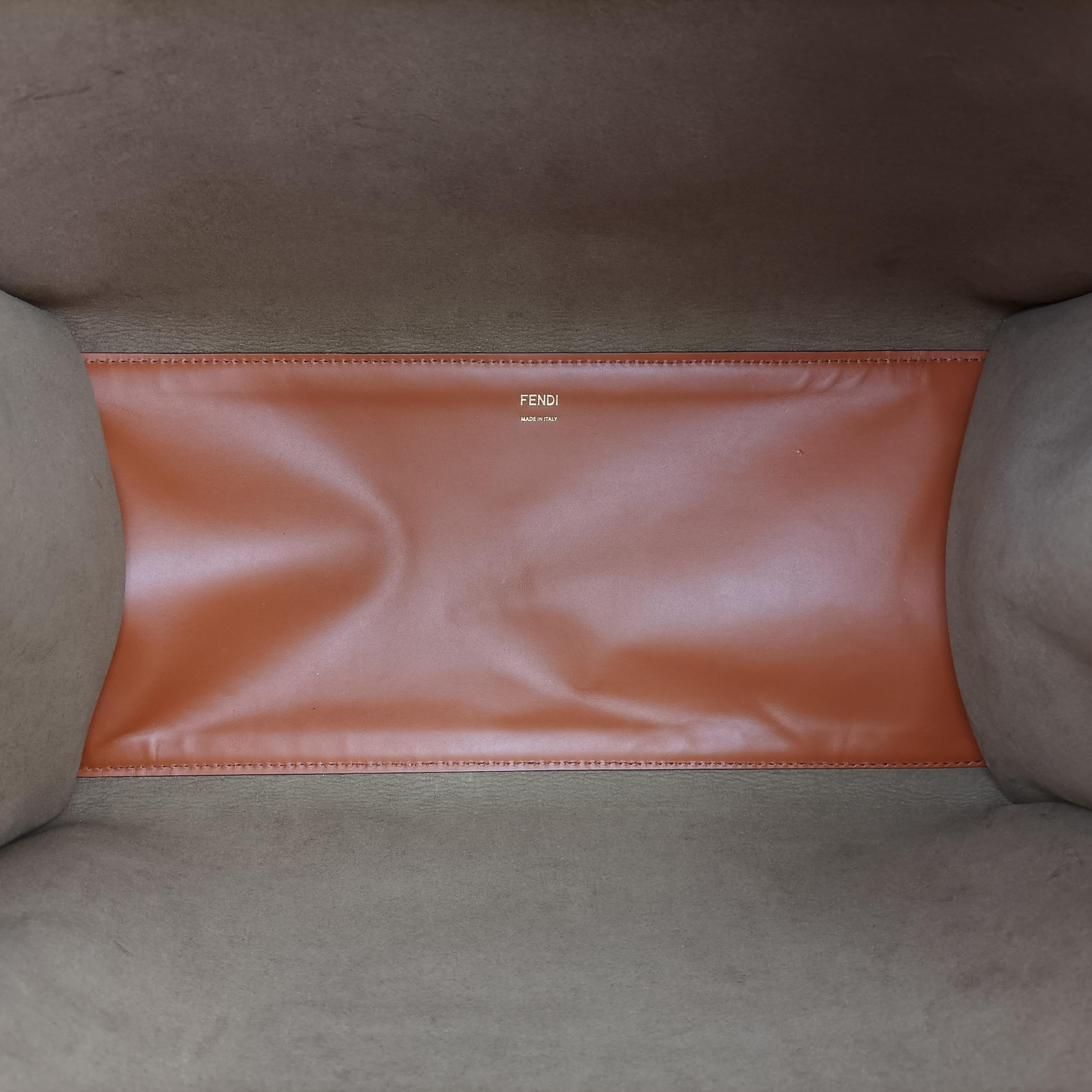 Pre-owned Fendi Sunshine Brown Leather 8BH372 handbag | stylenewstar