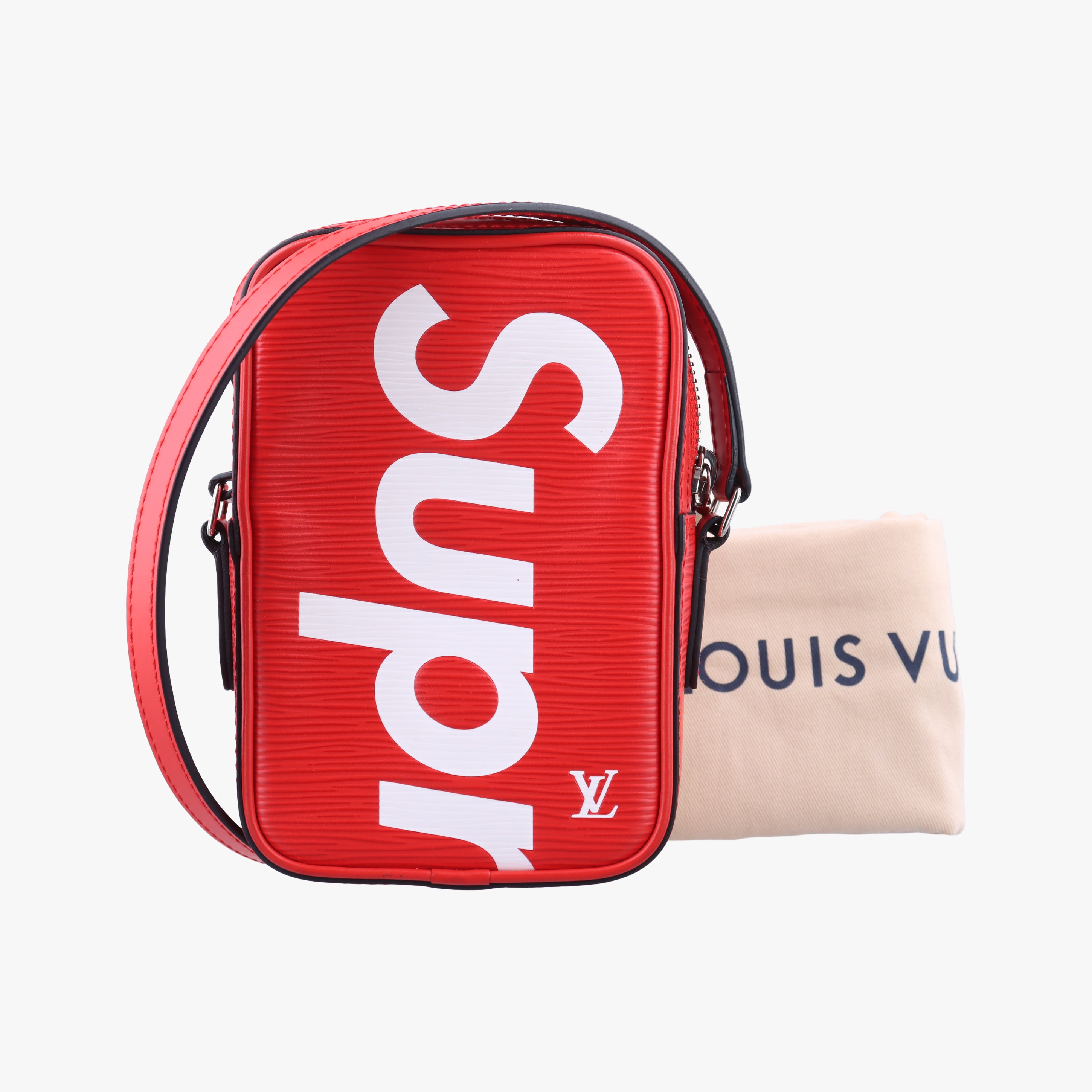 Pre-owned Louis Vuitton Danube PPM Supreme Collaboration ROUGE×white Epi M53434 shoulderbag | stylenewstar