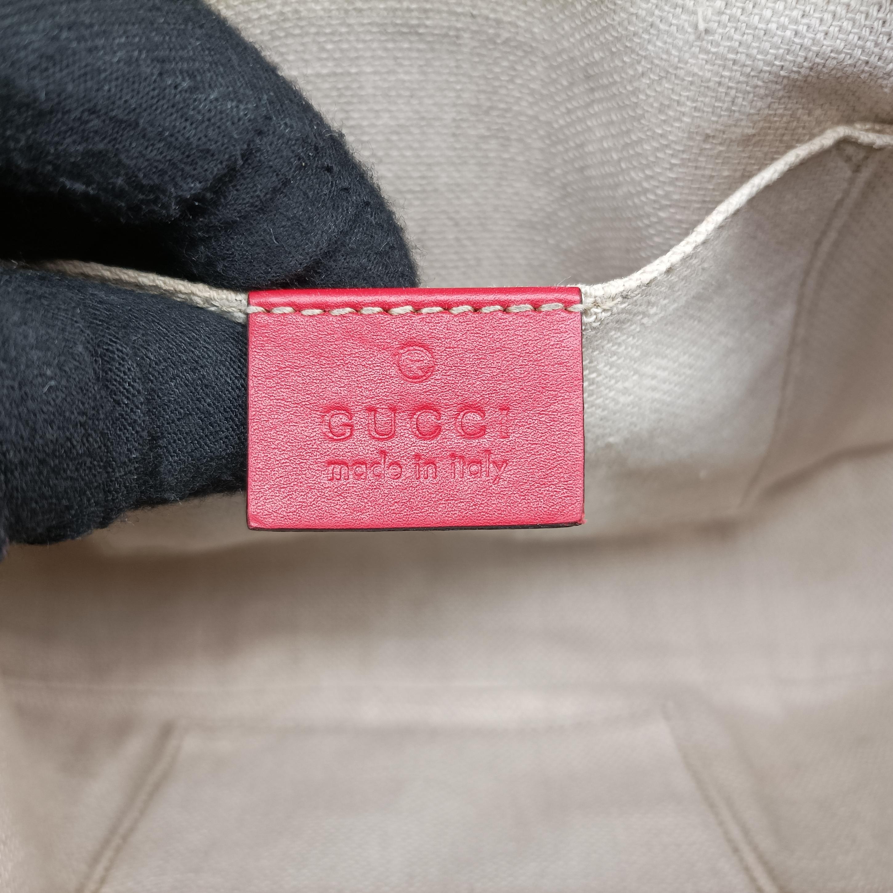 Secondhand Gucci Bee Web Red×Black Leather 412008 shoulderbag | stylenewstar