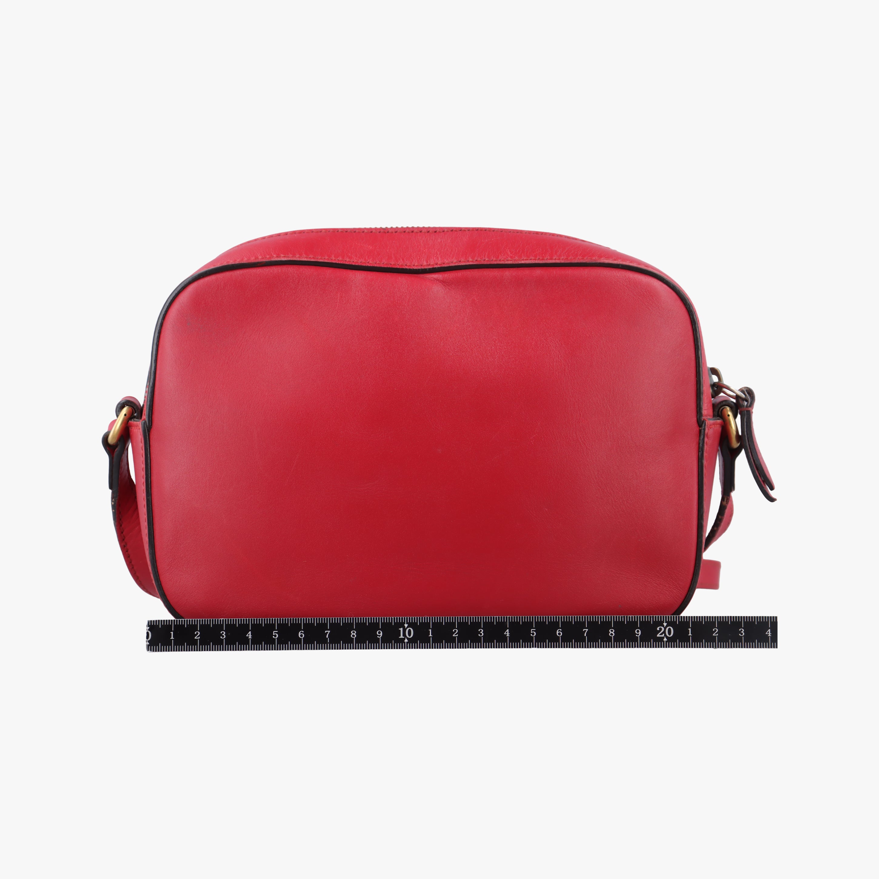 Secondhand Gucci Bee Web Red×Black Leather 412008 shoulderbag | stylenewstar