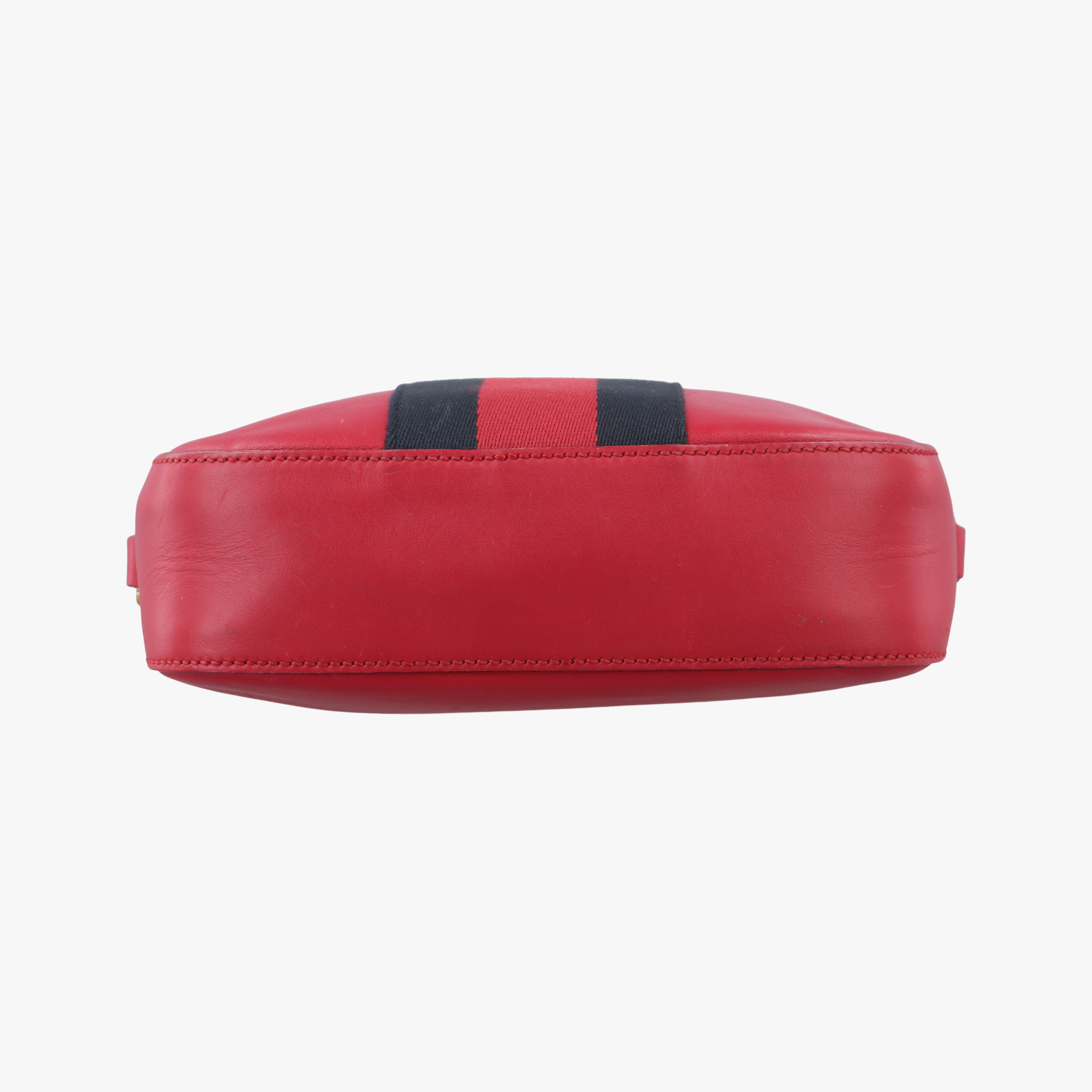 Secondhand Gucci Bee Web Red×Black Leather 412008 shoulderbag | stylenewstar