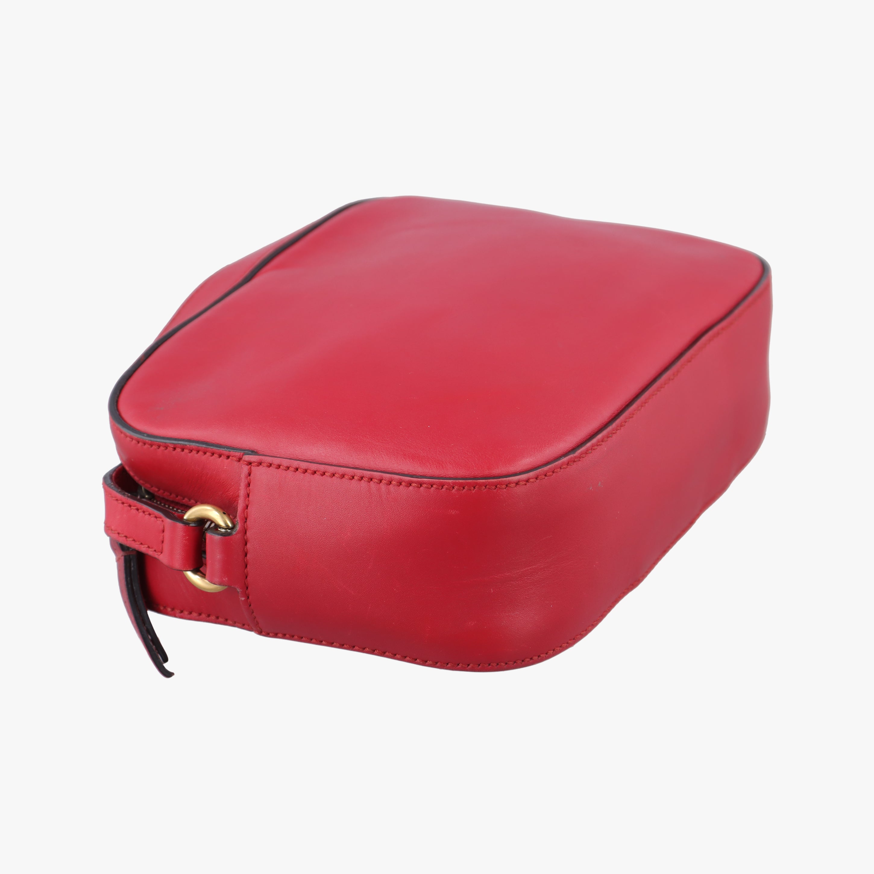 Secondhand Gucci Bee Web Red×Black Leather 412008 shoulderbag | stylenewstar