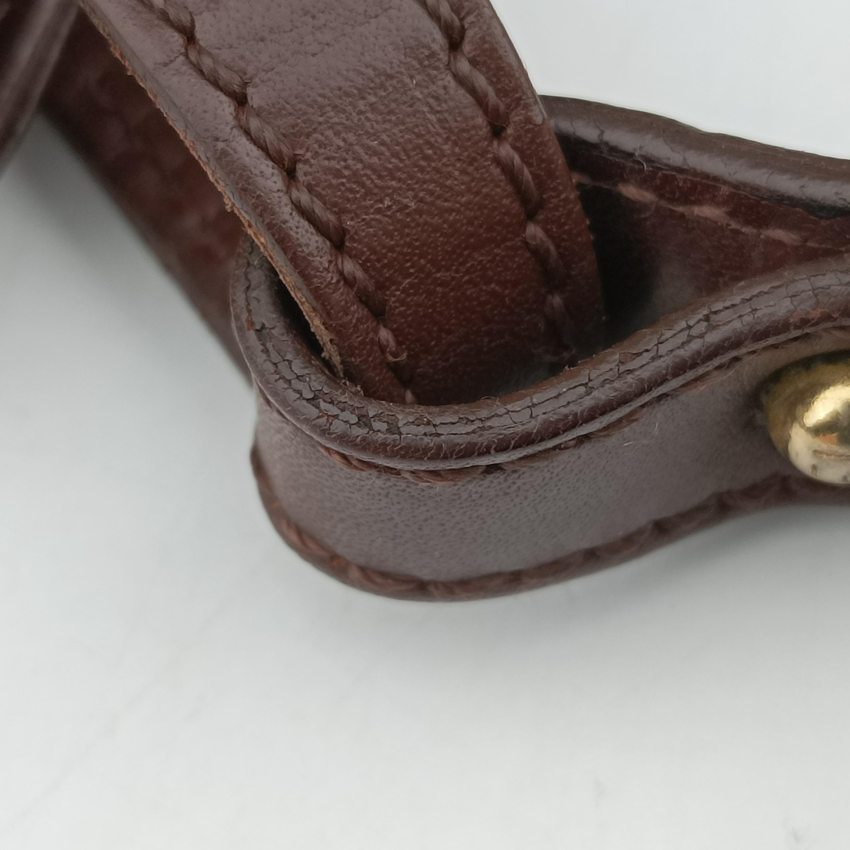 Pre-owned Fendi Zucchino Borsa Brown canvas×leather 8BR423 shoulderbag | stylenewstar