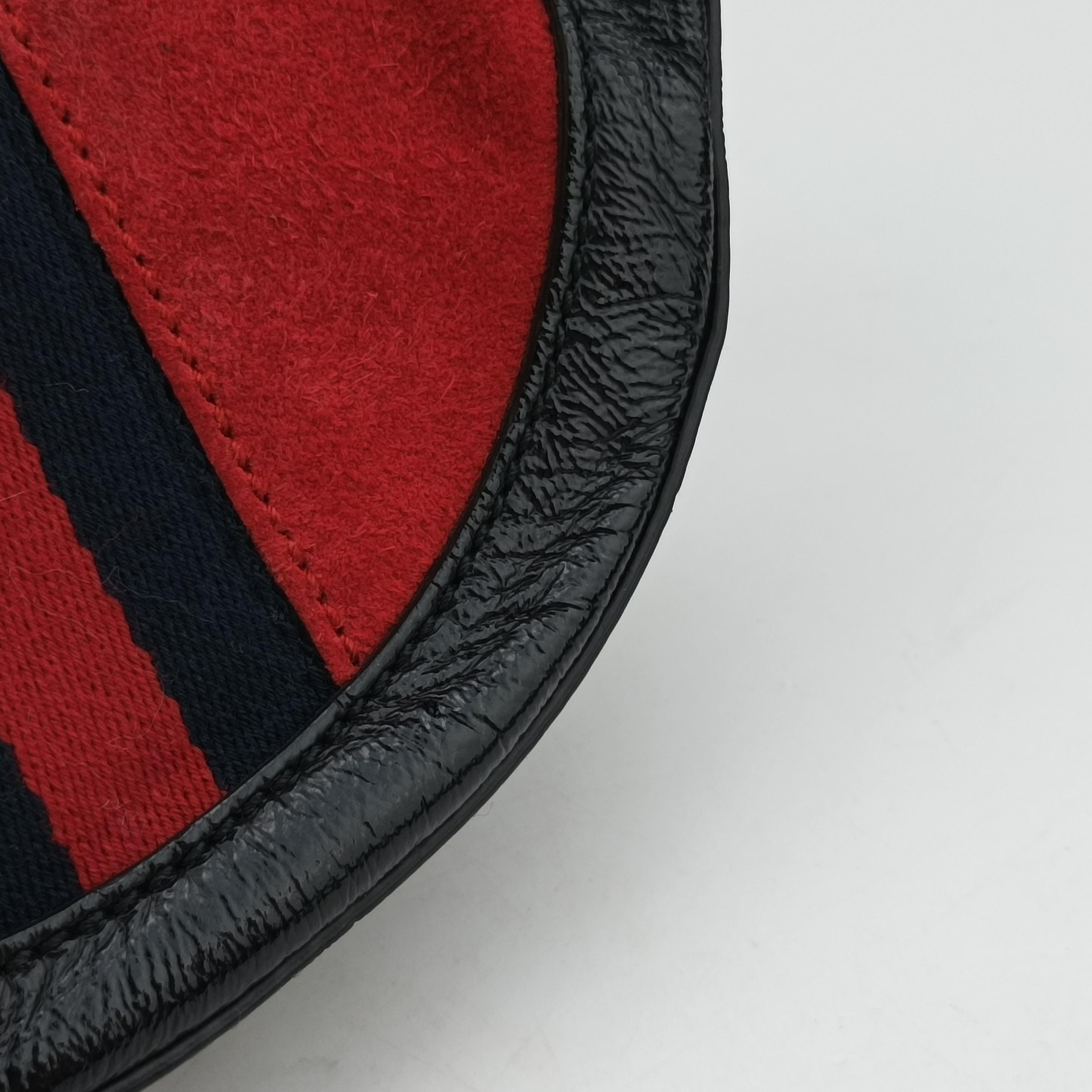 Pre-owned Gucci Ophidia Red×black Suede×Leather 550618 shoulderbag | stylenewstar