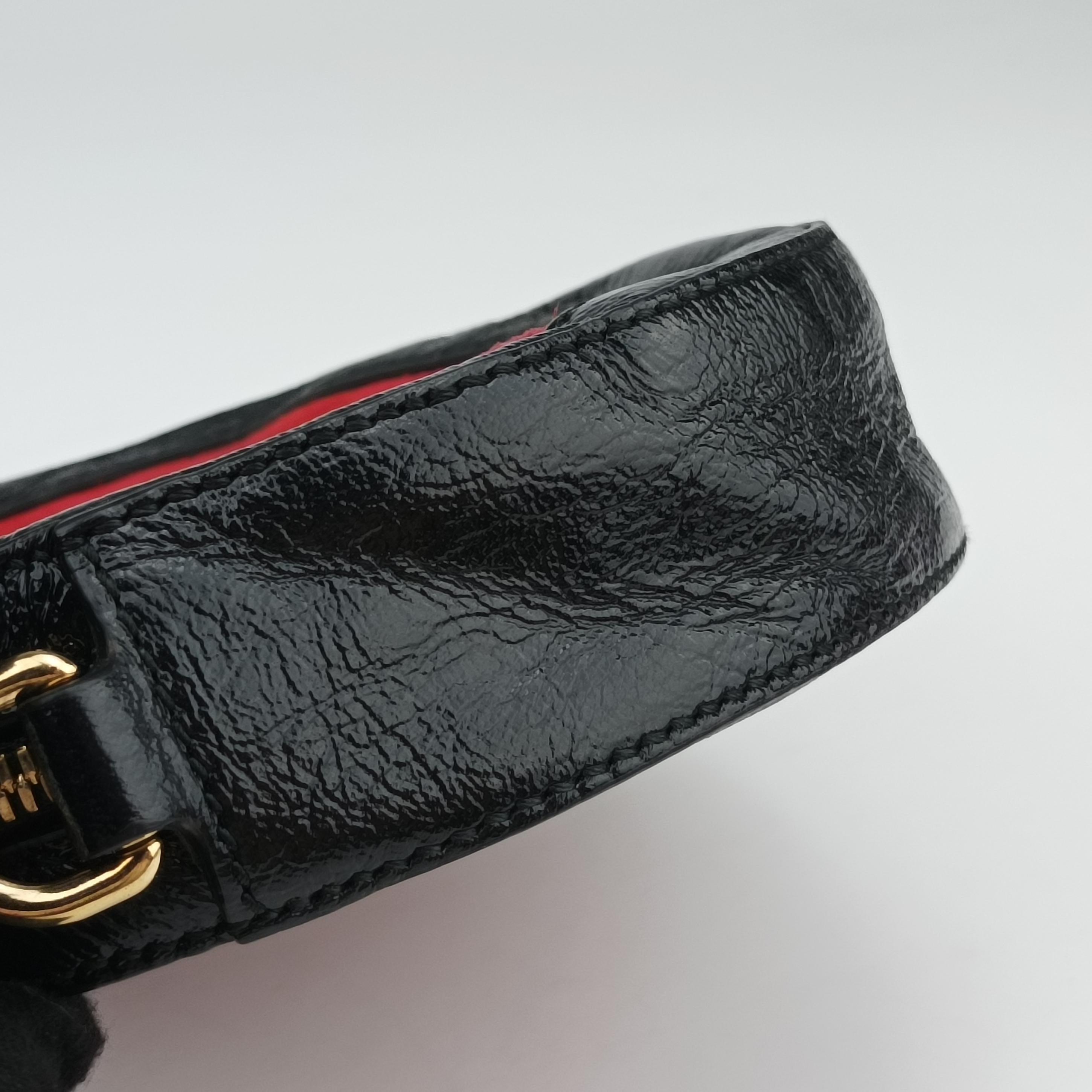 Pre-owned Gucci Ophidia Red×black Suede×Leather 550618 shoulderbag | stylenewstar