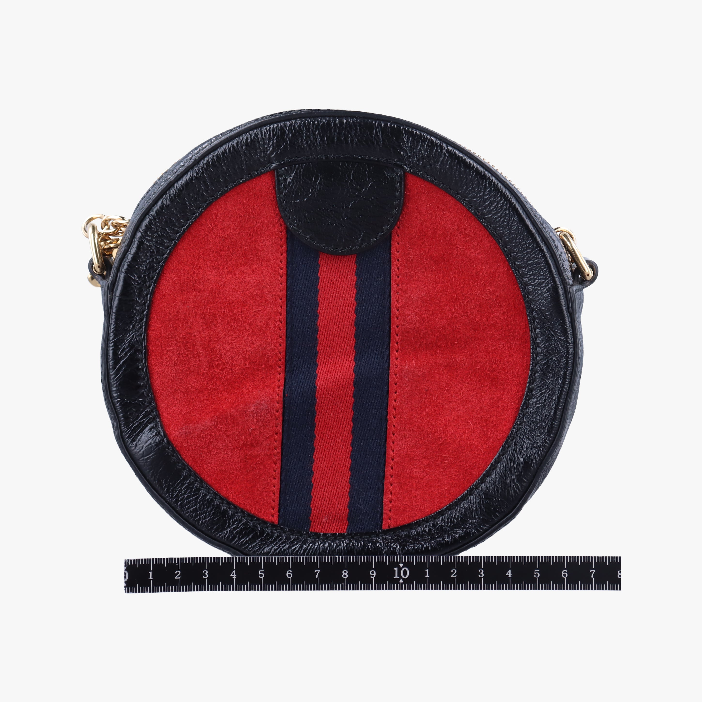 Pre-owned Gucci Ophidia Red×black Suede×Leather 550618 shoulderbag | stylenewstar