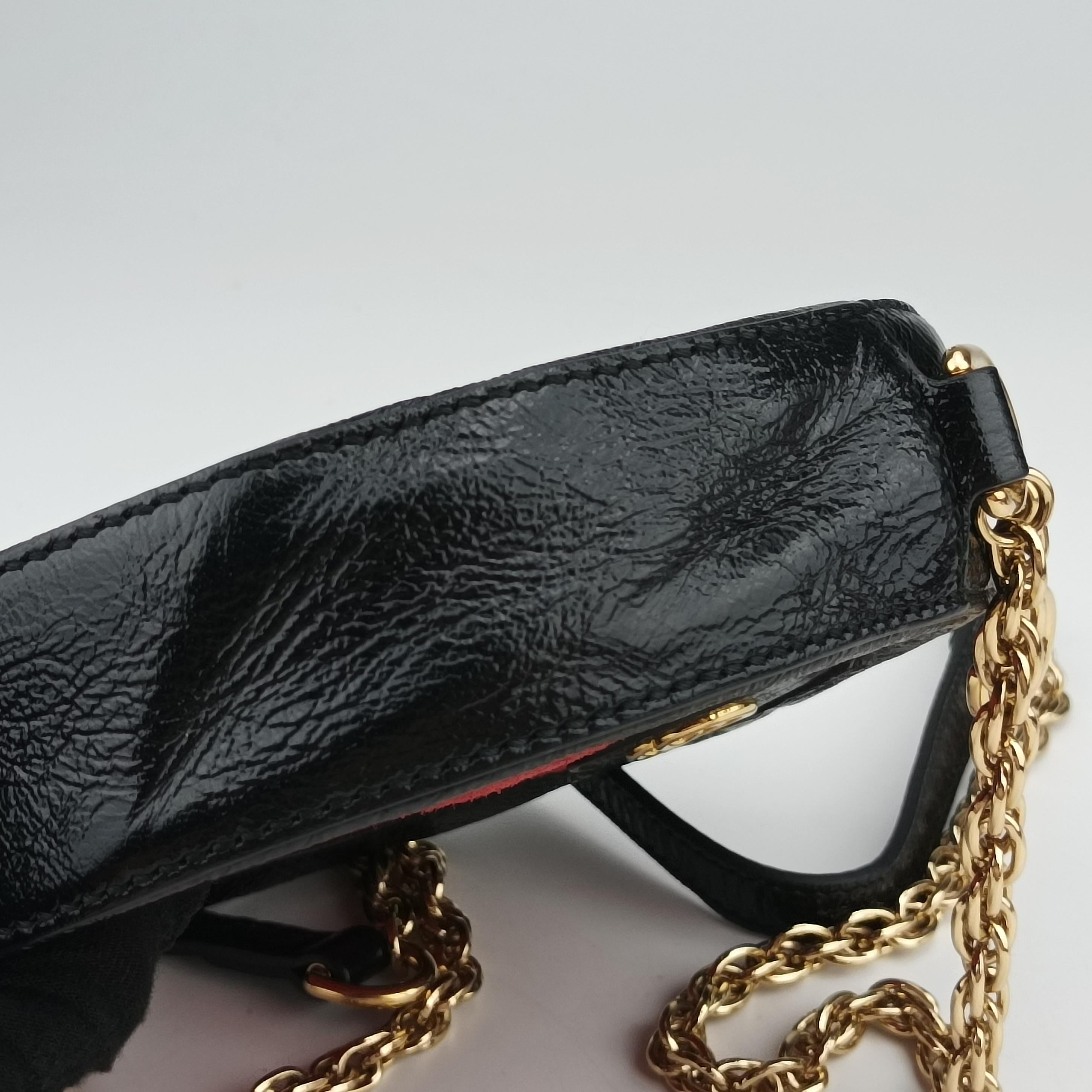 Pre-owned Gucci Ophidia Red×black Suede×Leather 550618 shoulderbag | stylenewstar