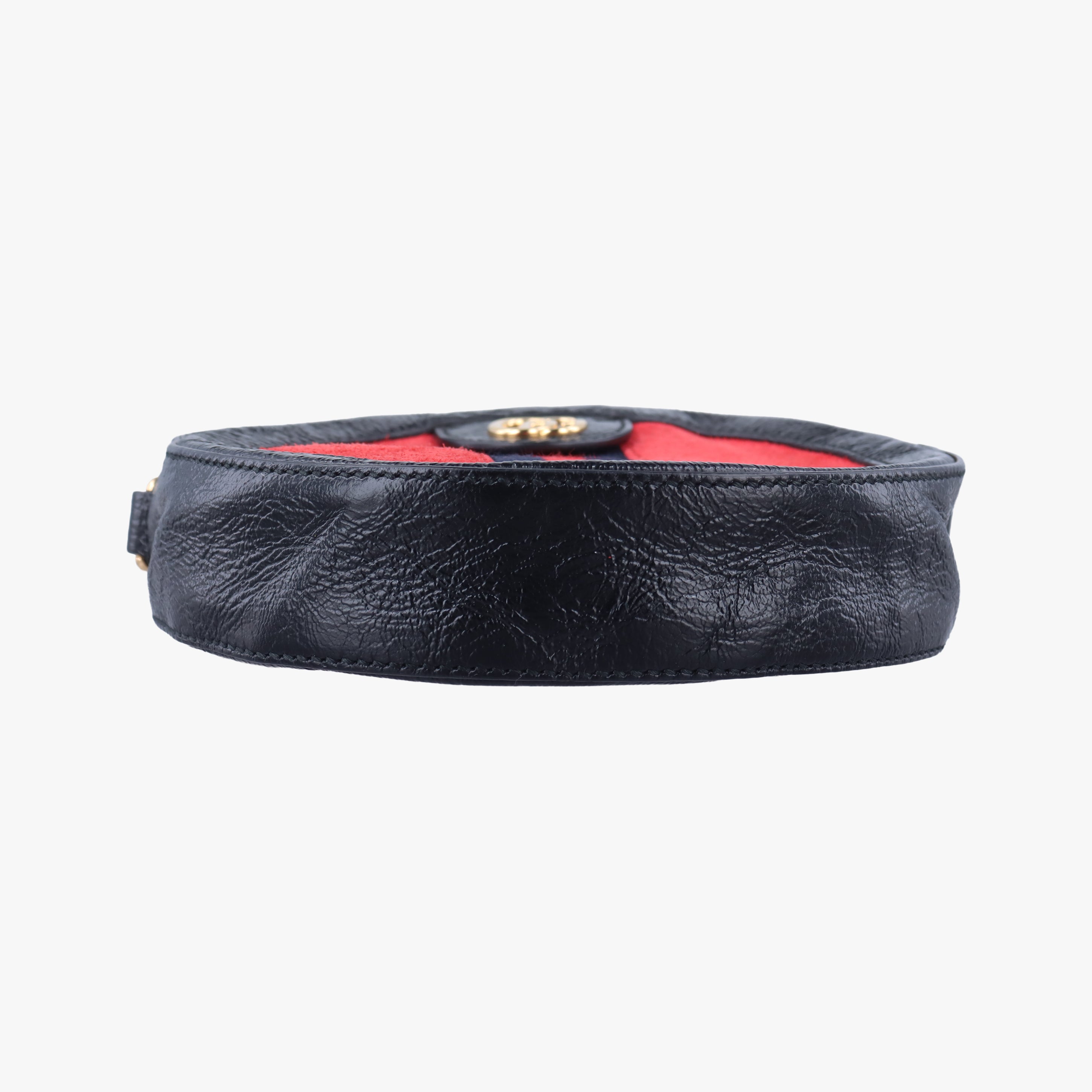 Pre-owned Gucci Ophidia Red×black Suede×Leather 550618 shoulderbag | stylenewstar