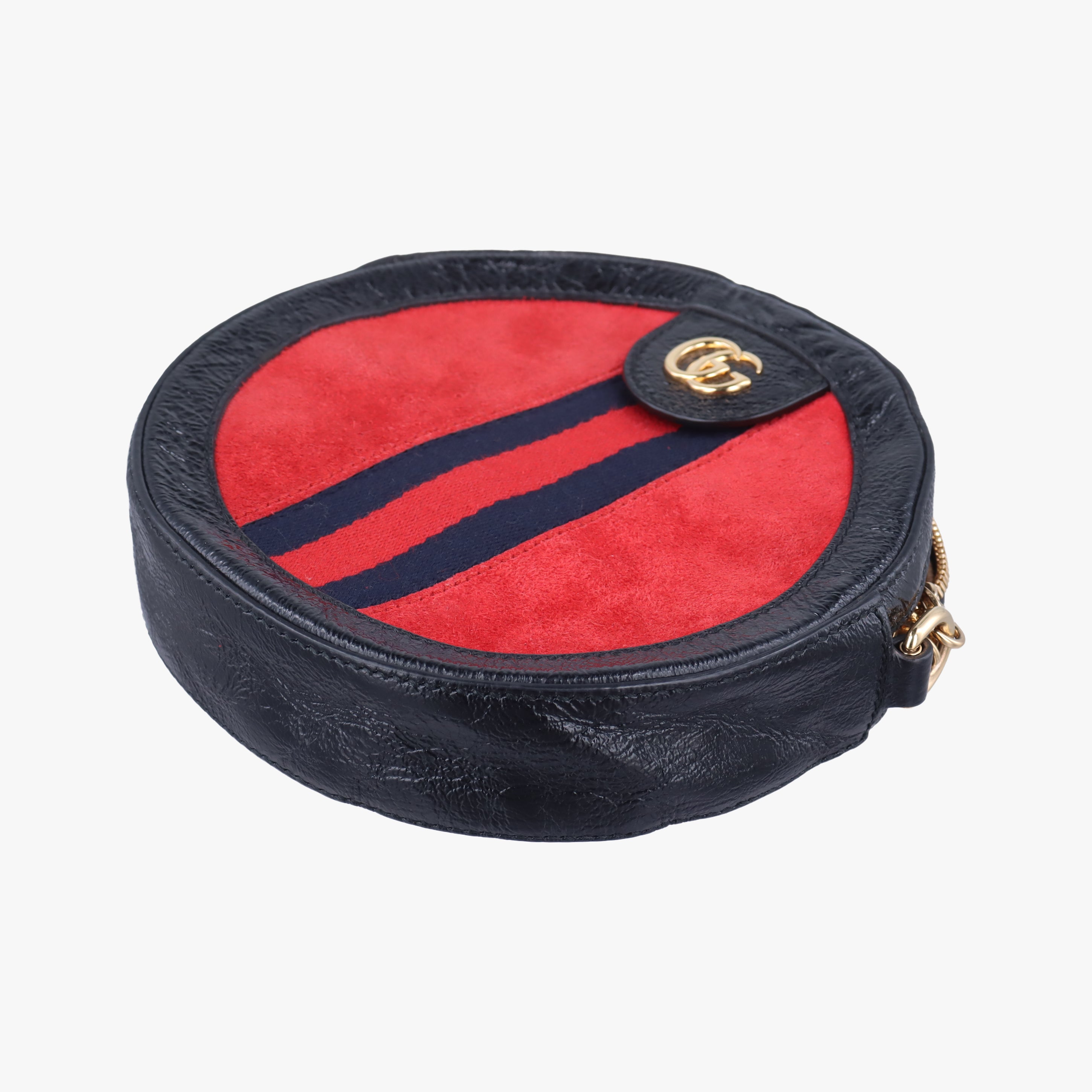 Pre-owned Gucci Ophidia Red×black Suede×Leather 550618 shoulderbag | stylenewstar