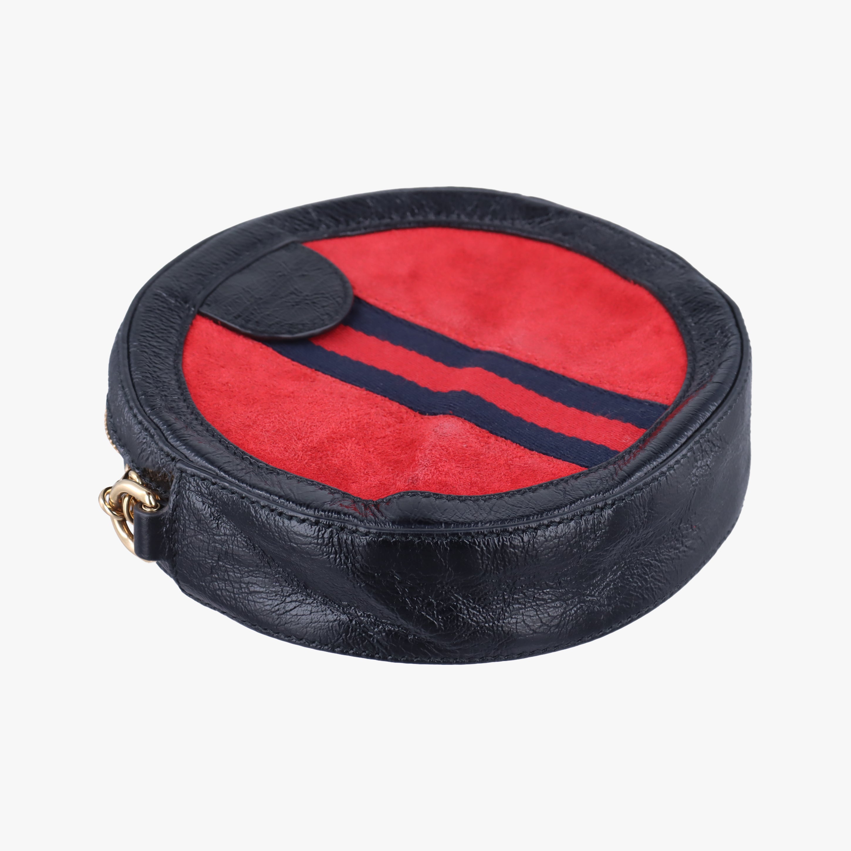 Pre-owned Gucci Ophidia Red×black Suede×Leather 550618 shoulderbag | stylenewstar