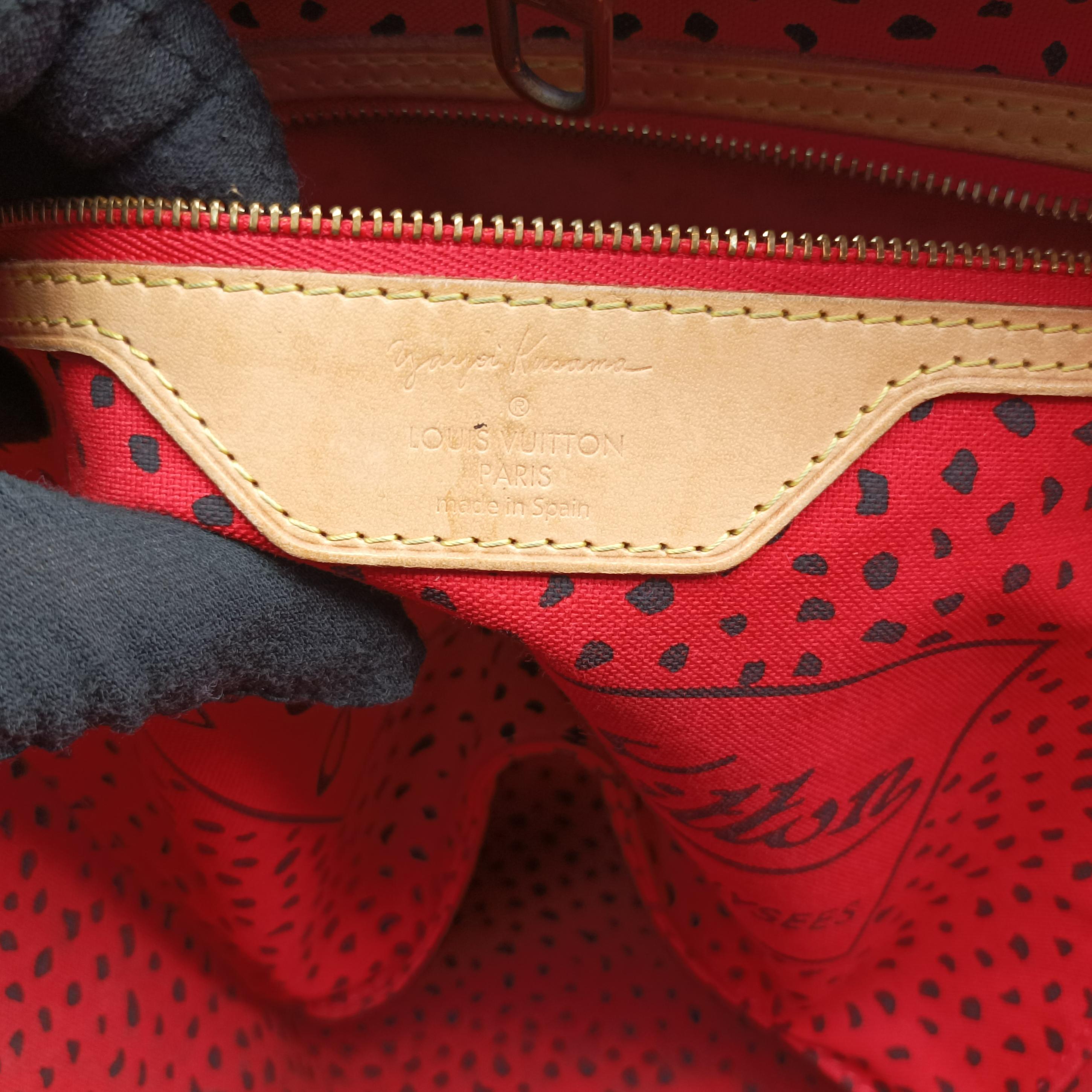 Secondhand Louis Vuitton Monogram Wave Neverfull MM MARRON×ROUGE PVC Coated Canvas M40686 shoulderbag | stylenewstar