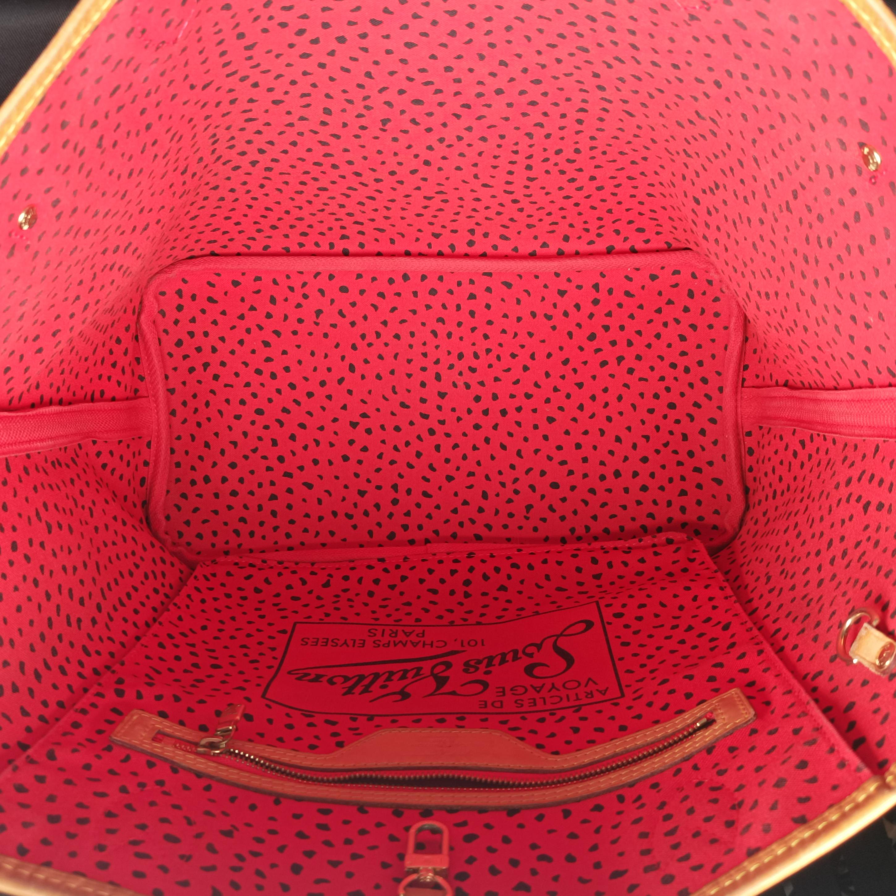Secondhand Louis Vuitton Monogram Wave Neverfull MM MARRON×ROUGE PVC Coated Canvas M40686 shoulderbag | stylenewstar