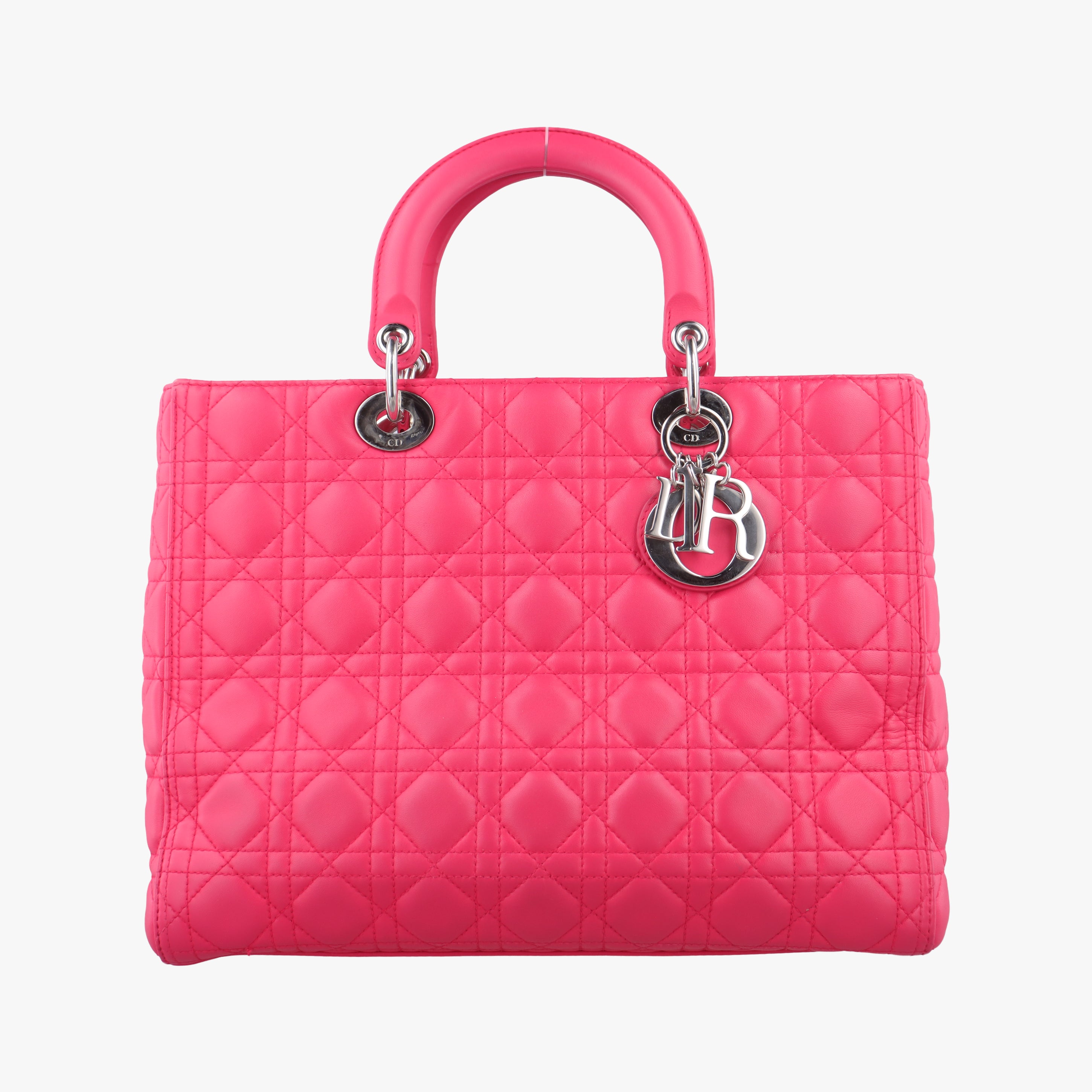 Pre-owned Christian Dior Lady Dior Rose lambskin  shoulderbag | stylenewstar