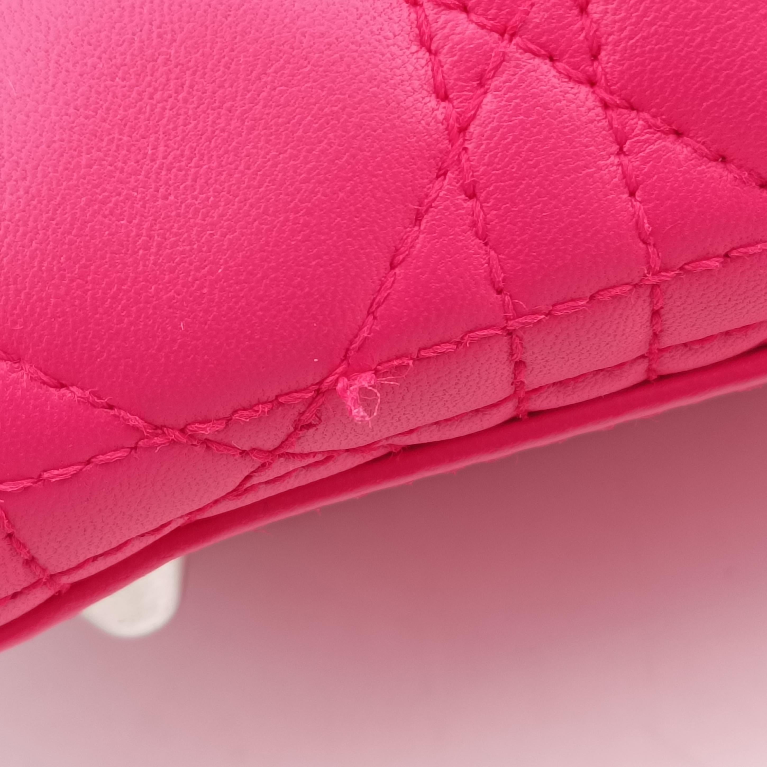 Pre-owned Christian Dior Lady Dior Rose lambskin  shoulderbag | stylenewstar