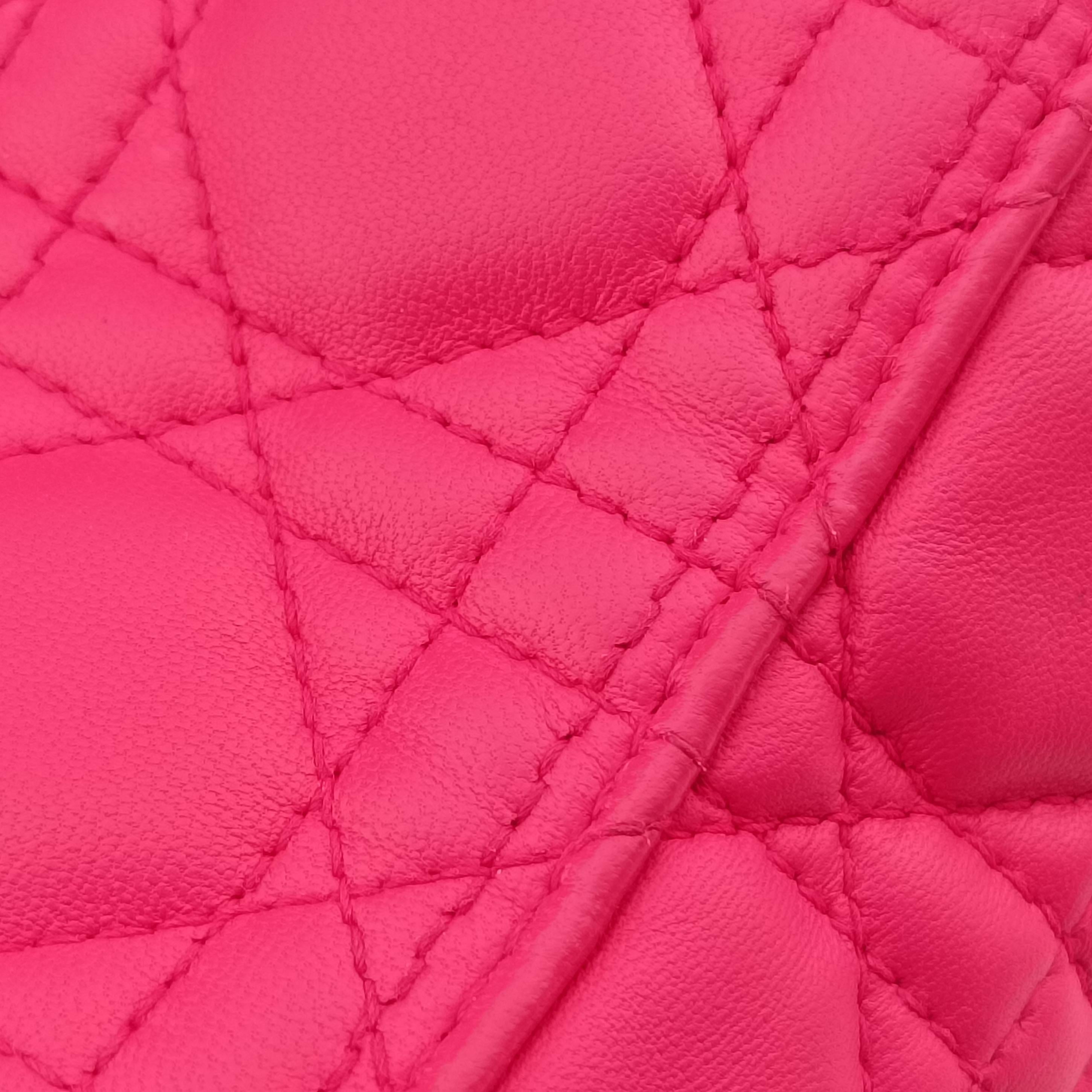 Pre-owned Christian Dior Lady Dior Rose lambskin  shoulderbag | stylenewstar