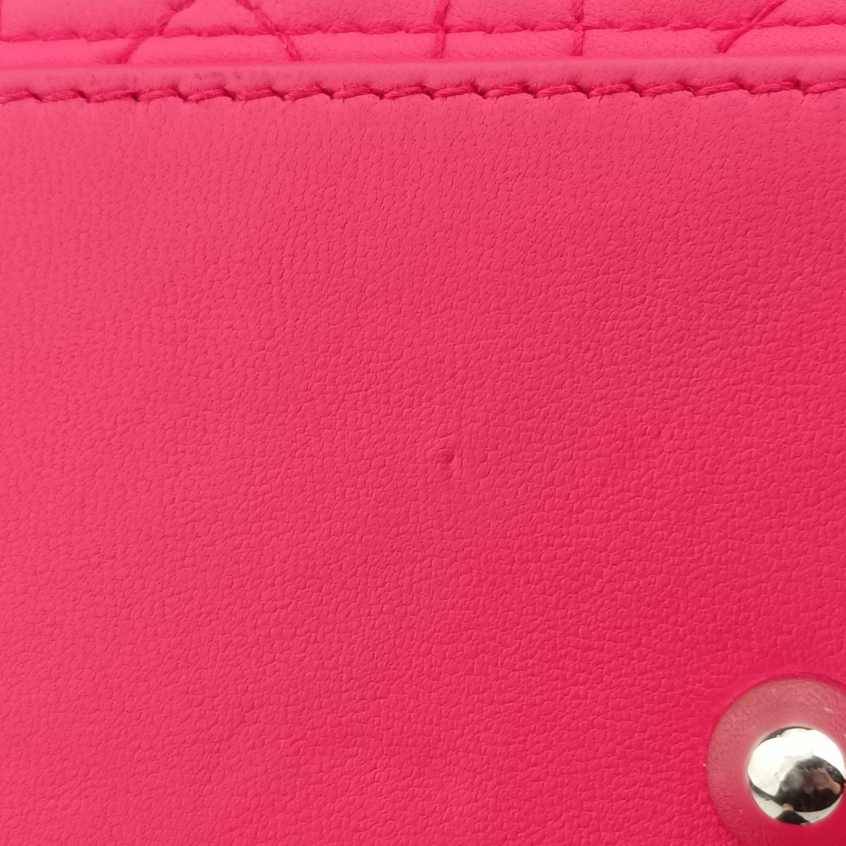 Pre-owned Christian Dior Lady Dior Rose lambskin  shoulderbag | stylenewstar