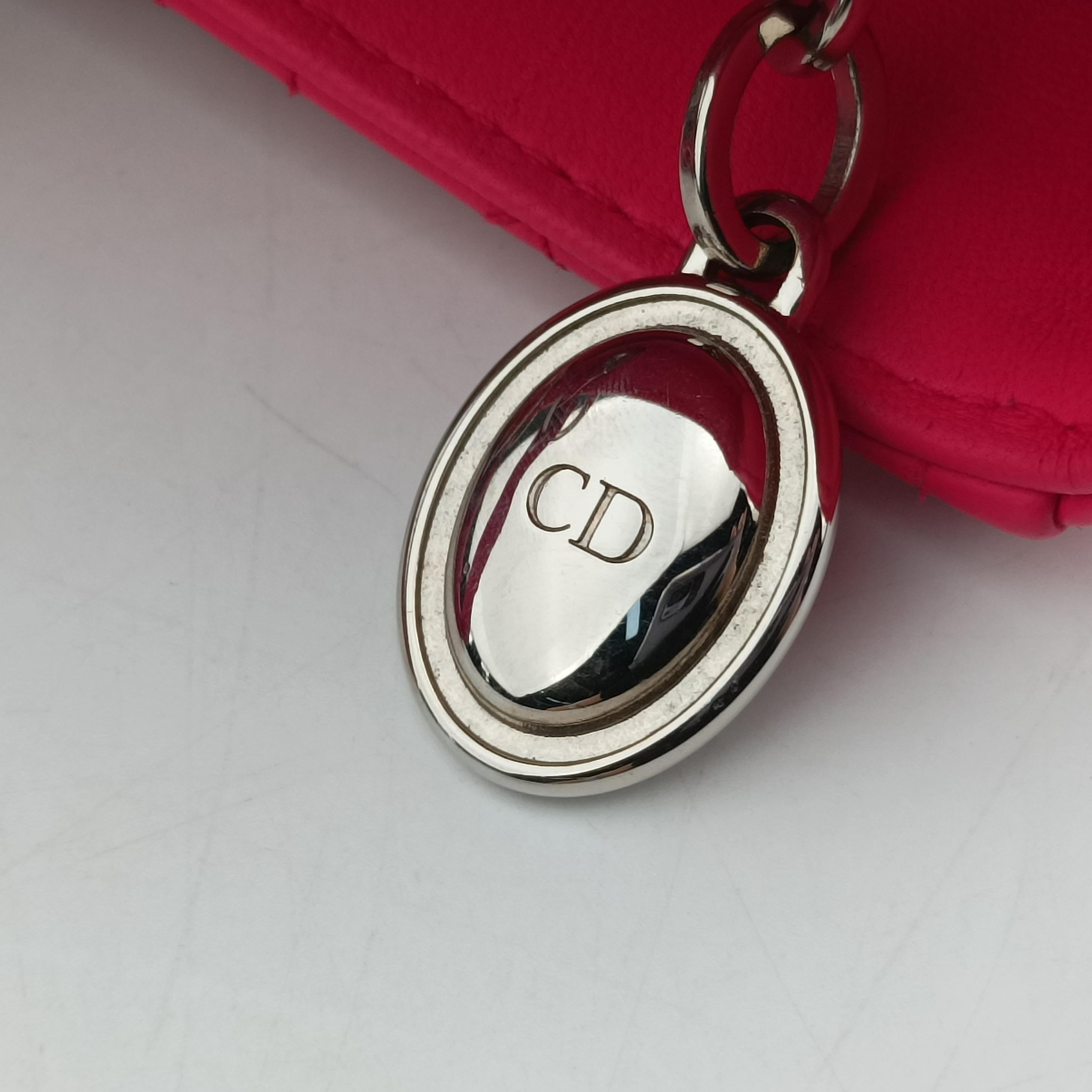 Pre-owned Christian Dior Lady Dior Rose lambskin  shoulderbag | stylenewstar