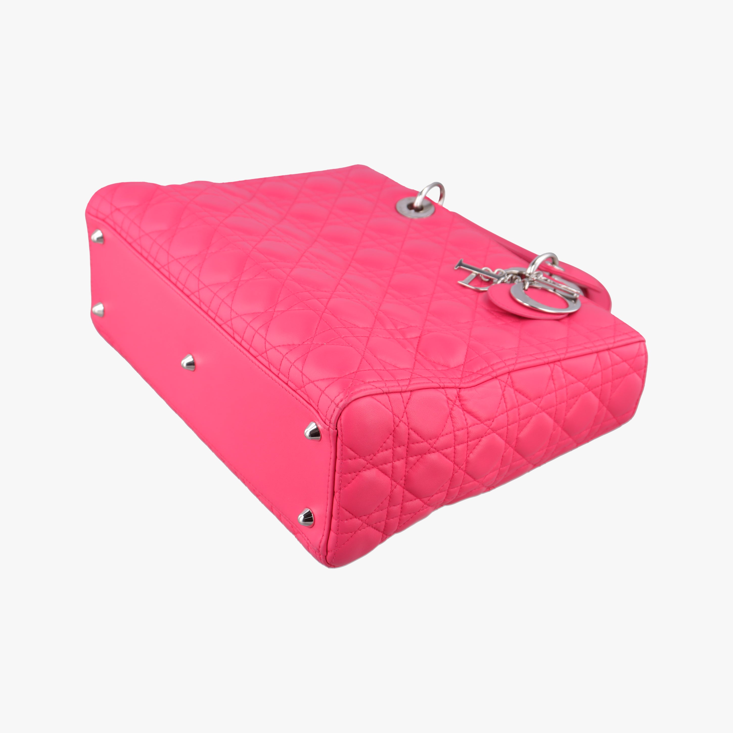 Pre-owned Christian Dior Lady Dior Rose lambskin  shoulderbag | stylenewstar