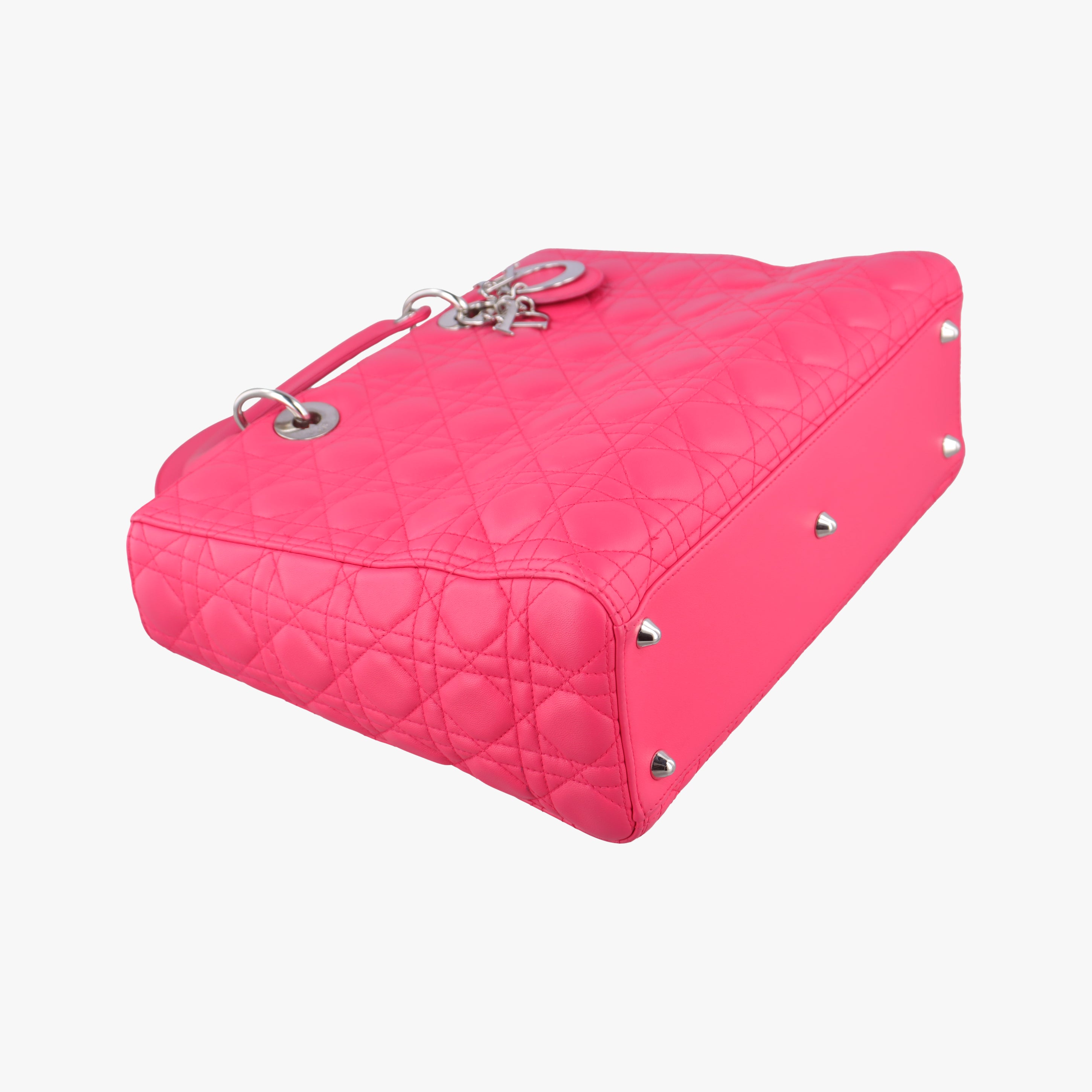 Pre-owned Christian Dior Lady Dior Rose lambskin  shoulderbag | stylenewstar