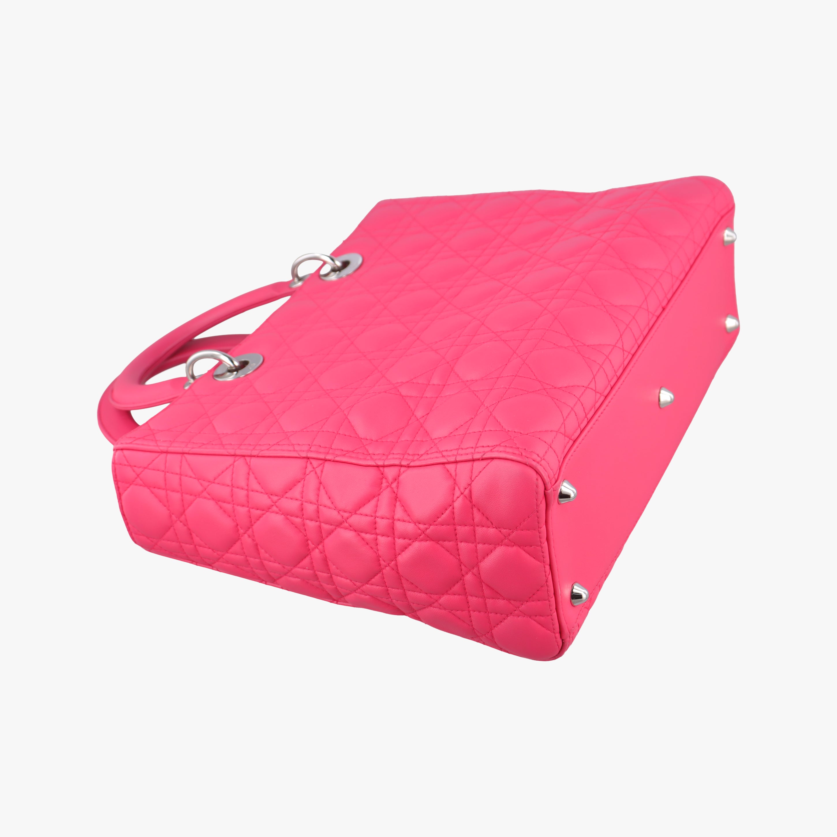 Pre-owned Christian Dior Lady Dior Rose lambskin  shoulderbag | stylenewstar